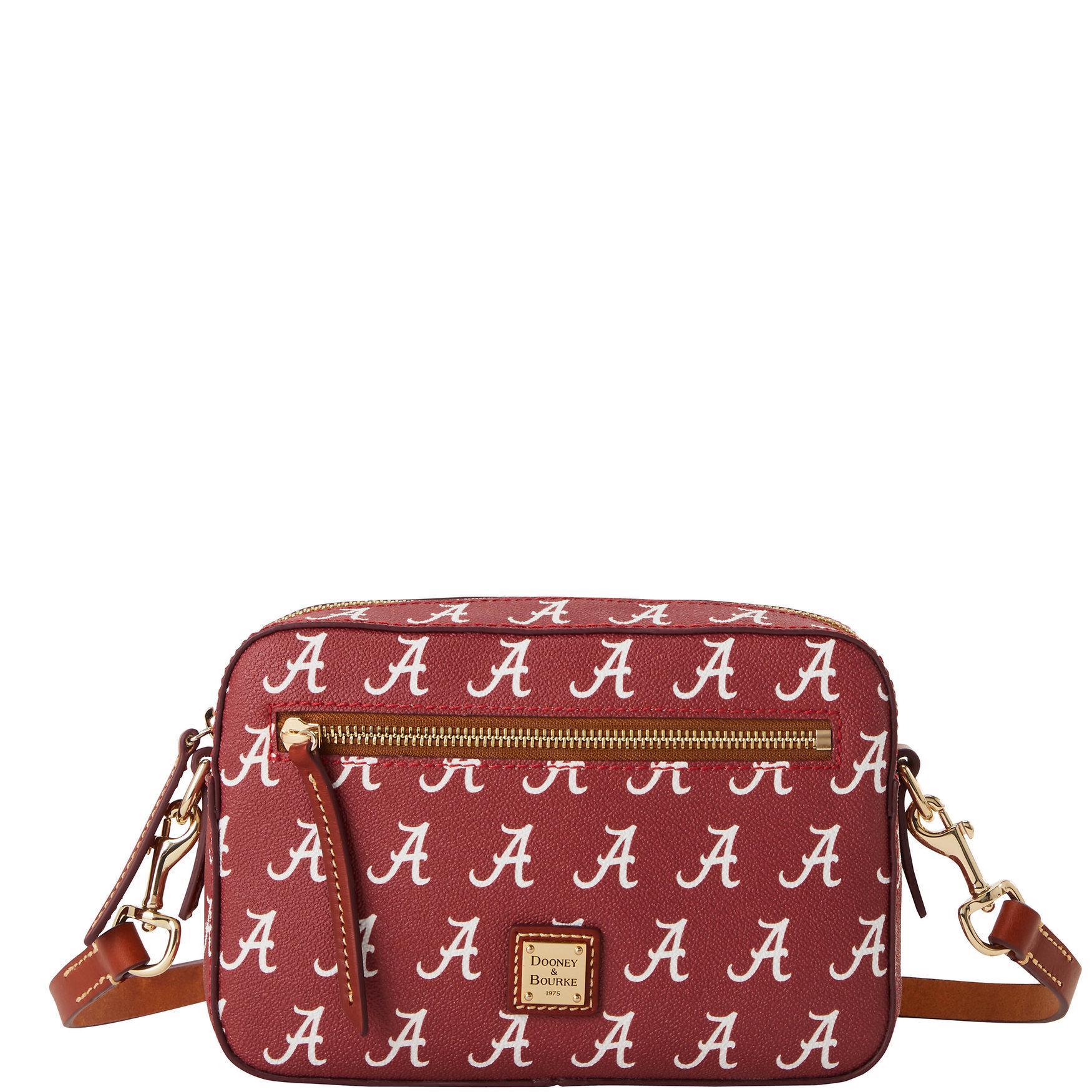 Dooney & Bourke Womens Collegiate University of Alabama Camera Zip Crossbody Coated Cotton Shoulder Bag in Red Product Image