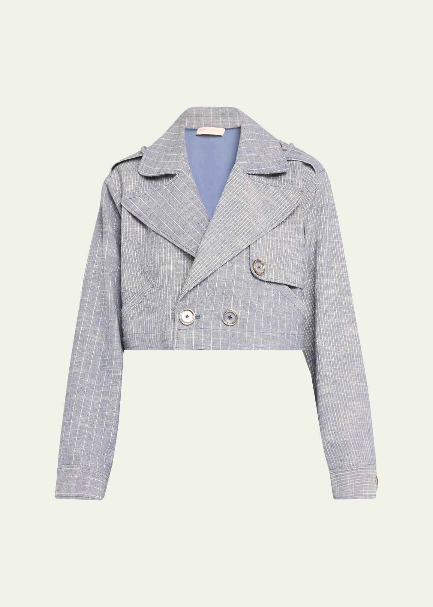 Annika Striped Cropped Jacket Product Image