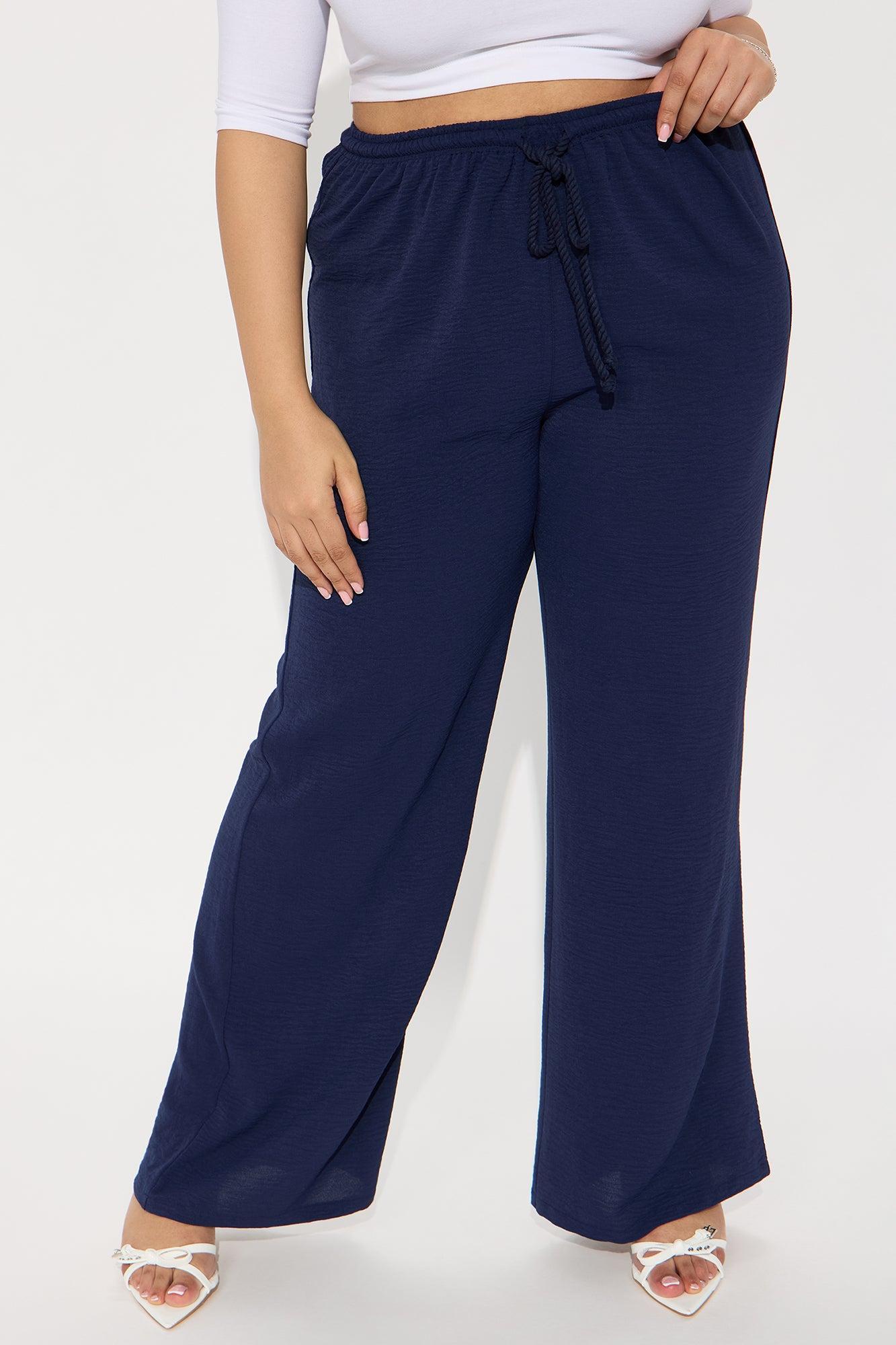 Livin' In Paradise Wide Leg Pant - Navy Product Image