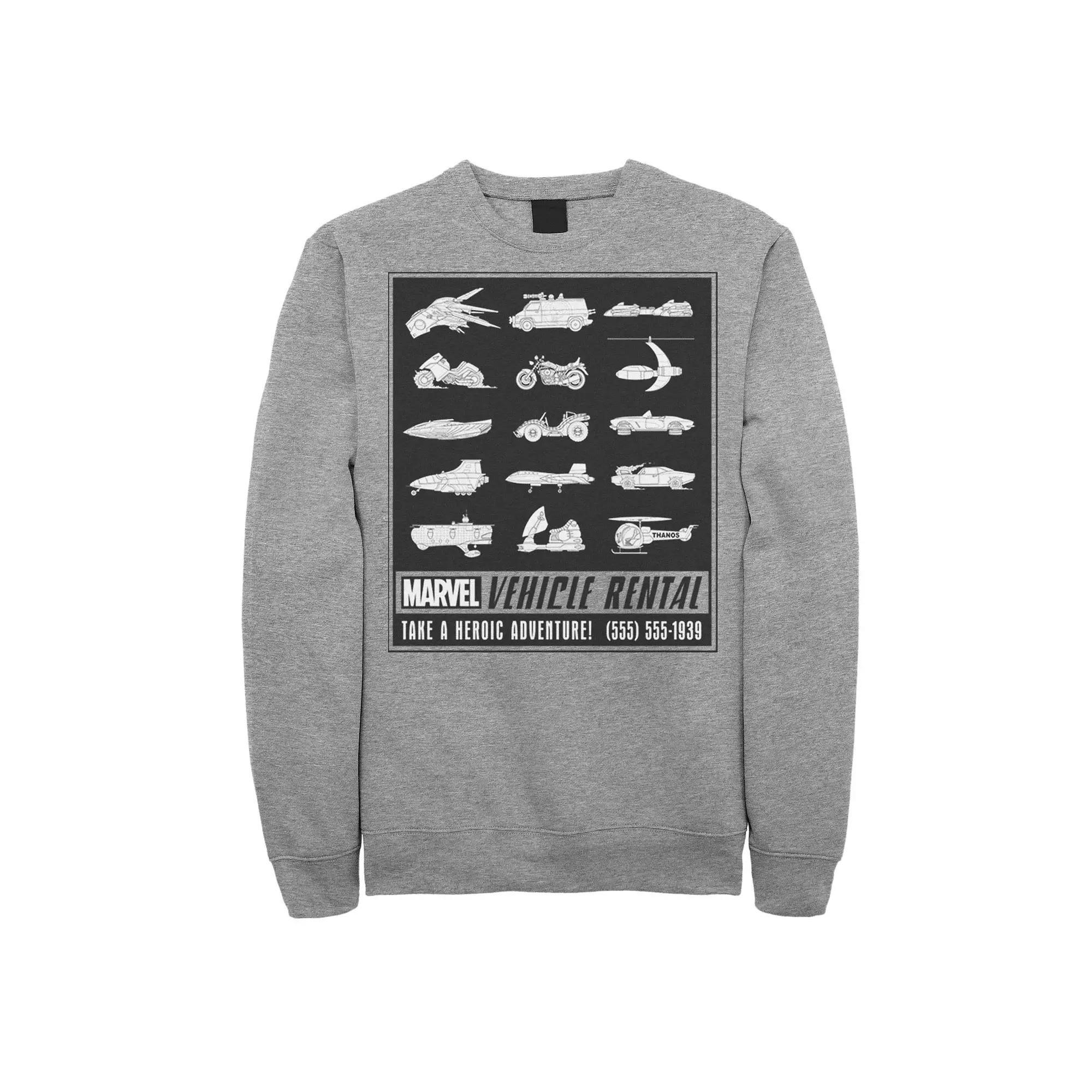 Mens Marvel Retro Comic Adventure Sweatshirt Athletic Grey Product Image