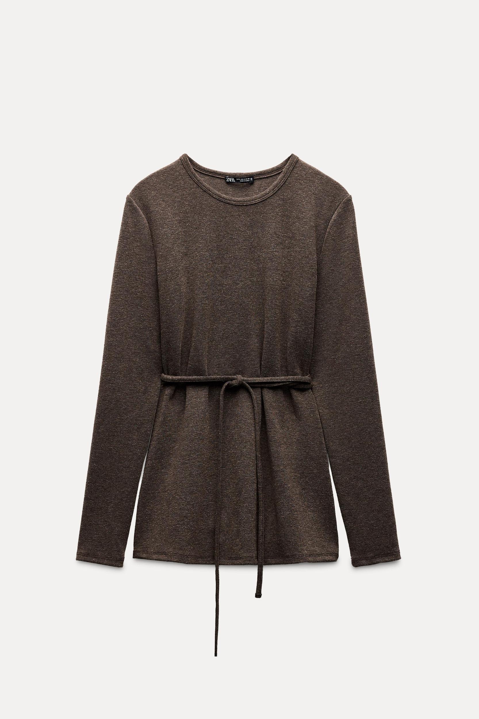 BELTED SOFT SWEATER Product Image