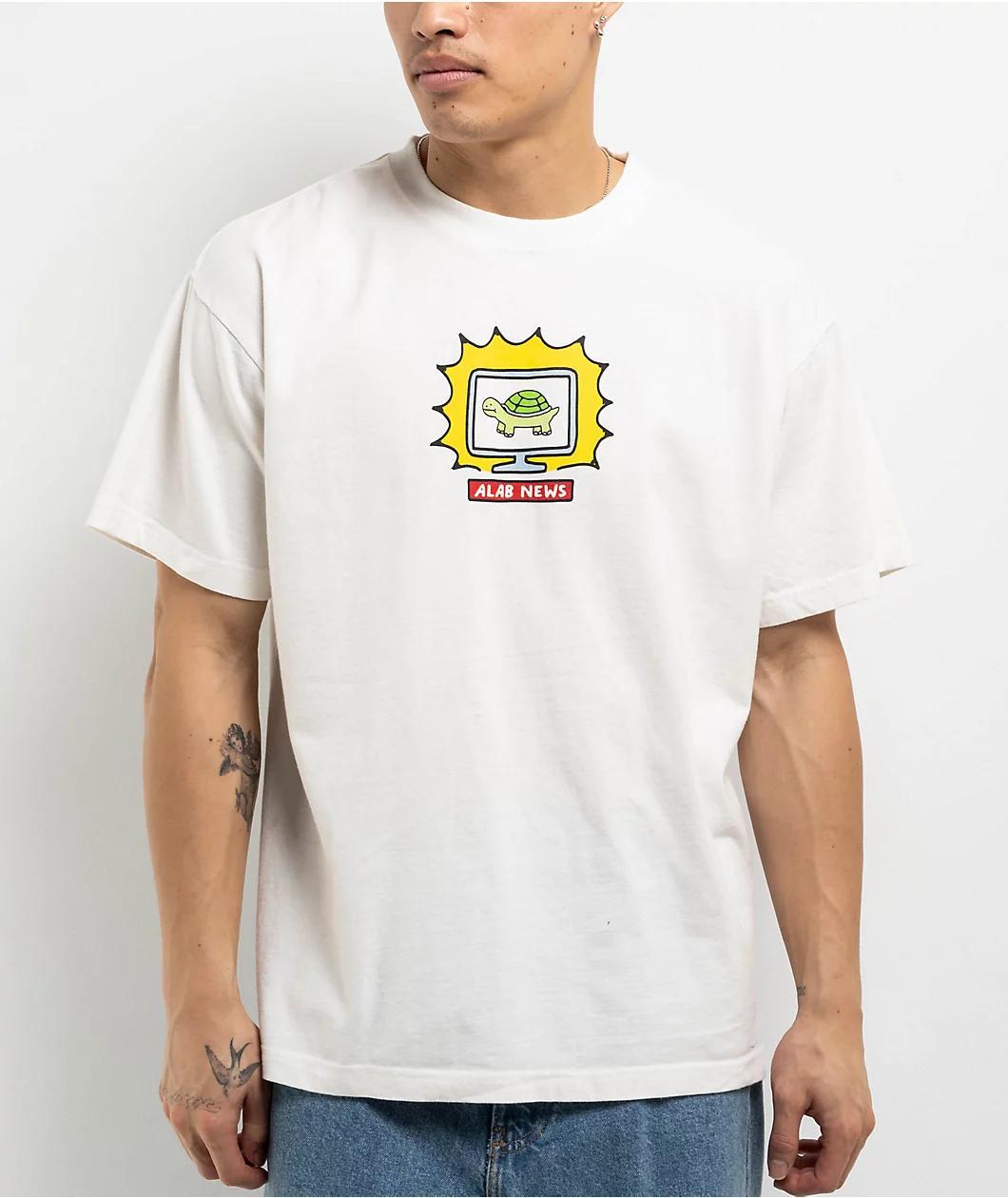 A.LAB Breaking News White T-Shirt Product Image