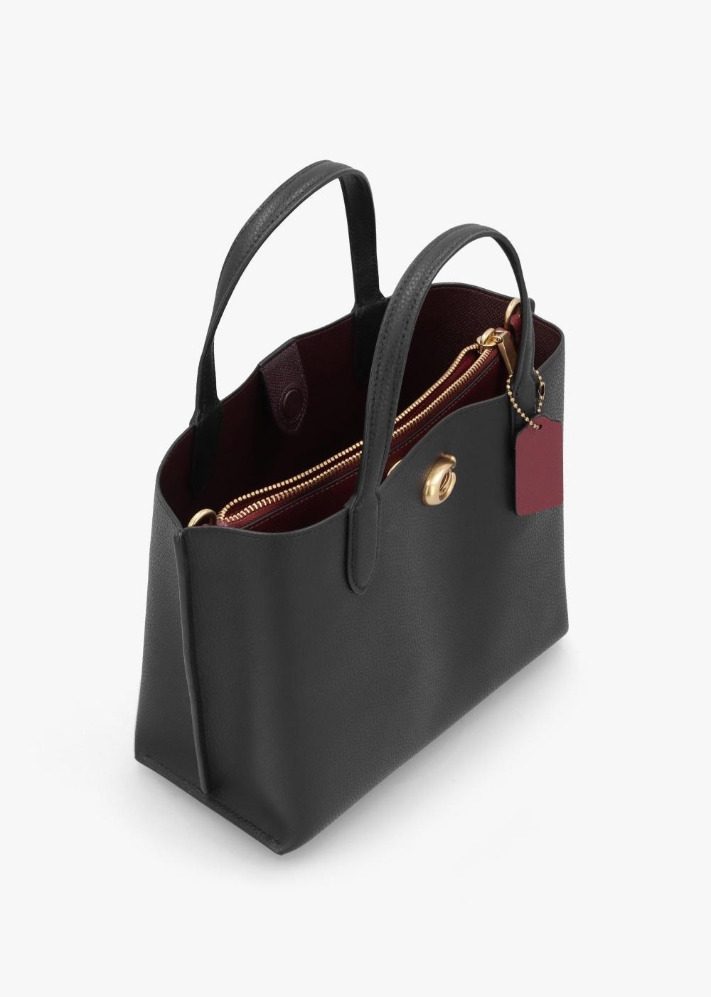 COACH Willow Twist In Black Leather Product Image