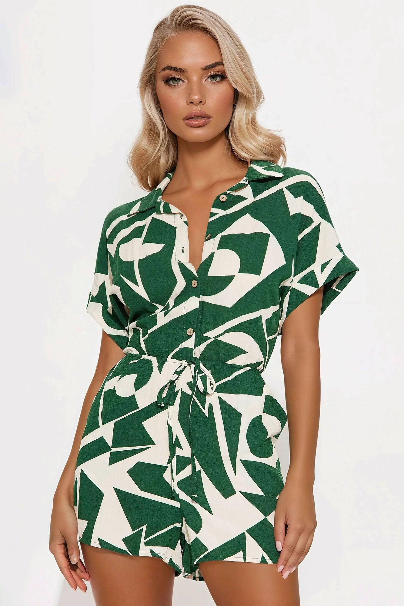 Playa Tulum Romper - Hunter Product Image