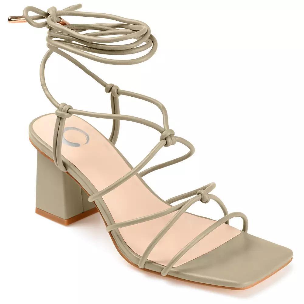 Journee Harpr Women's Tru Comfort Foam™ Strappy Heel Sandals, Size: 9, Green Product Image