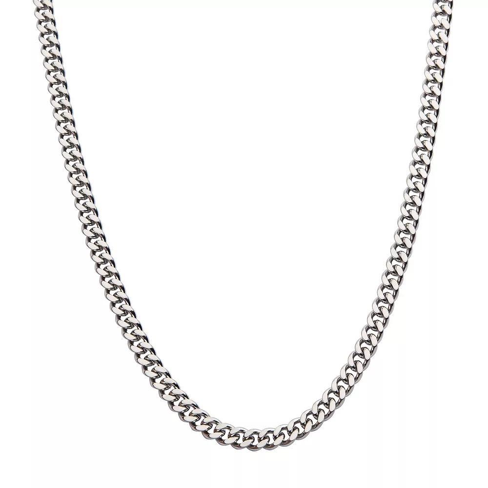 18k Gold Over Stainless Steel 6 mm Curb Chain Necklace, Men's, Size: 20", Gold Tone 6mm Product Image