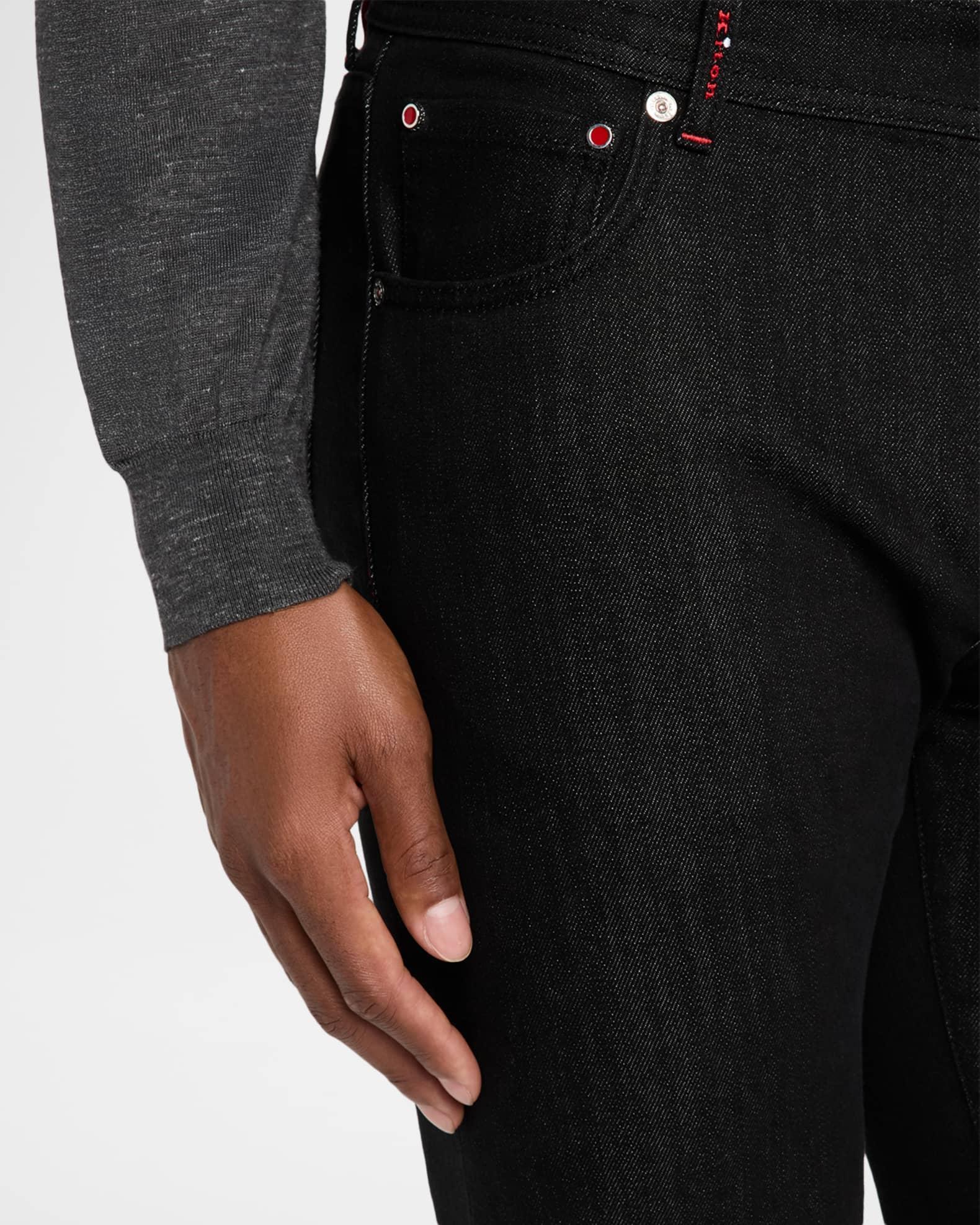 Men's Black Wash Straight-Fit Jeans Product Image