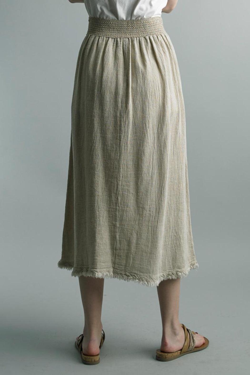 Beige Linen Skirt Product Image