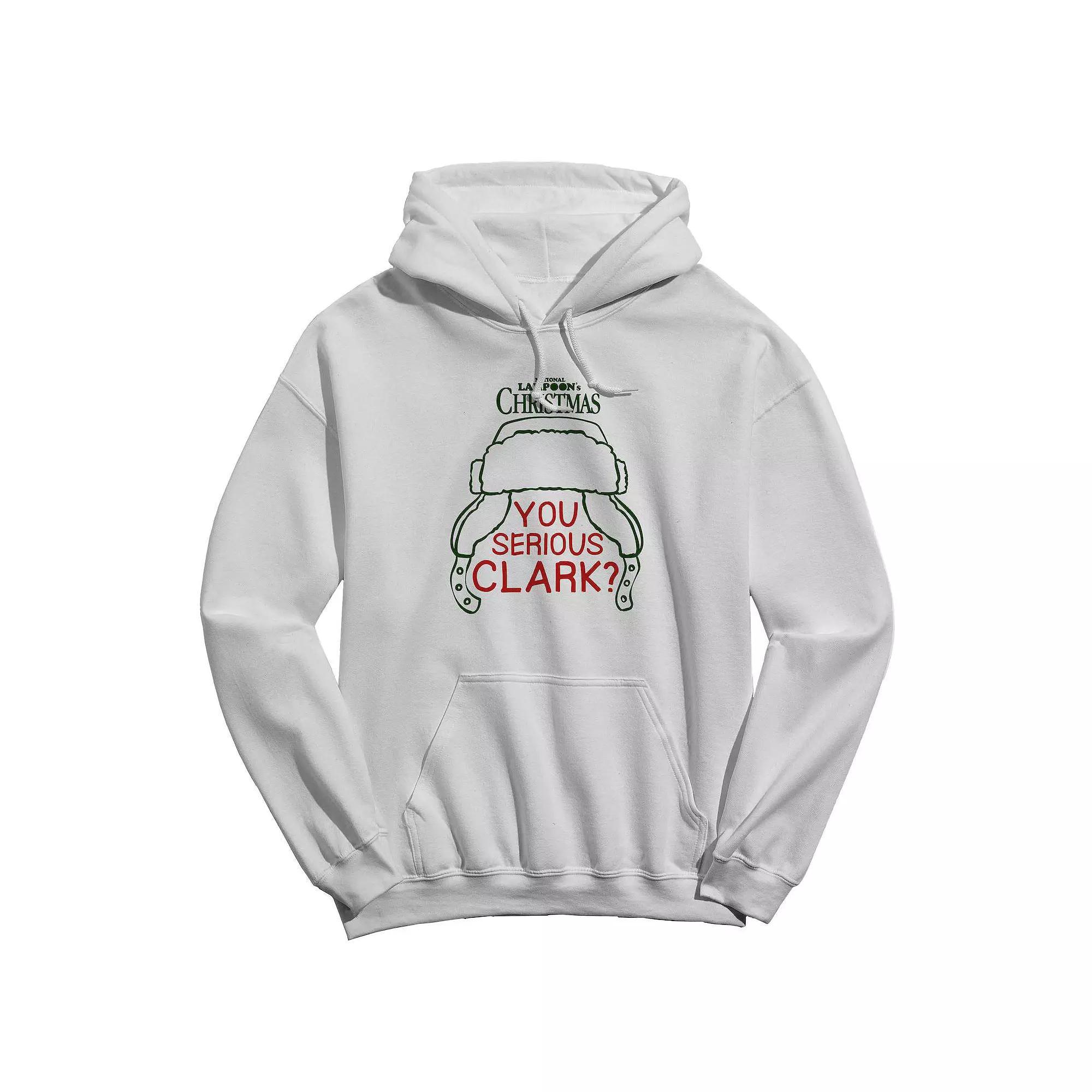 Men's You Serious Clark National Lampoon's Christmas Vacation Graphic Hoodie, Size: Medium, White Product Image