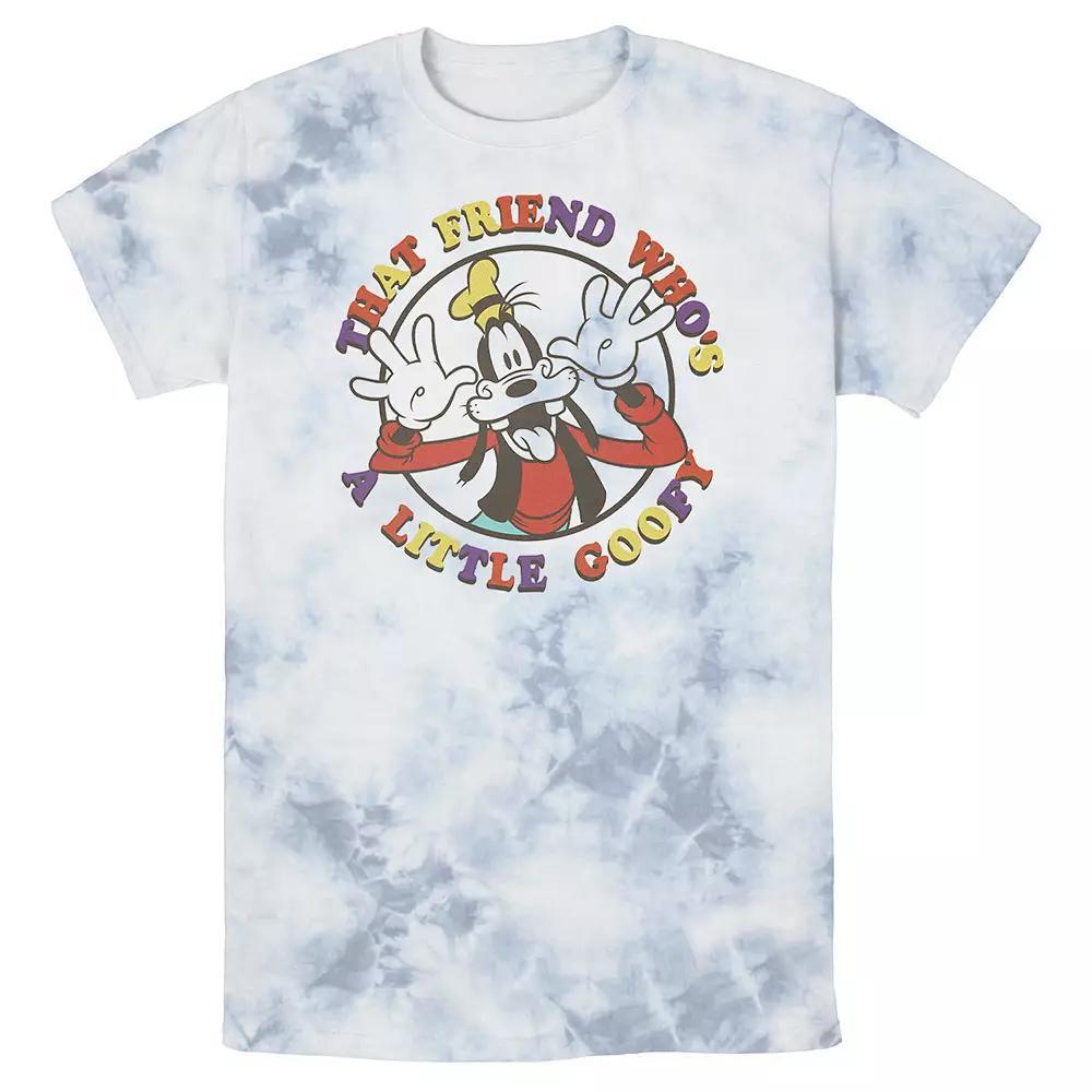 Men's Disney Mickey And Friends That Friend Who's A Little Goofy Bomabrd Wash Tee, Size: Medium, White Blue Product Image