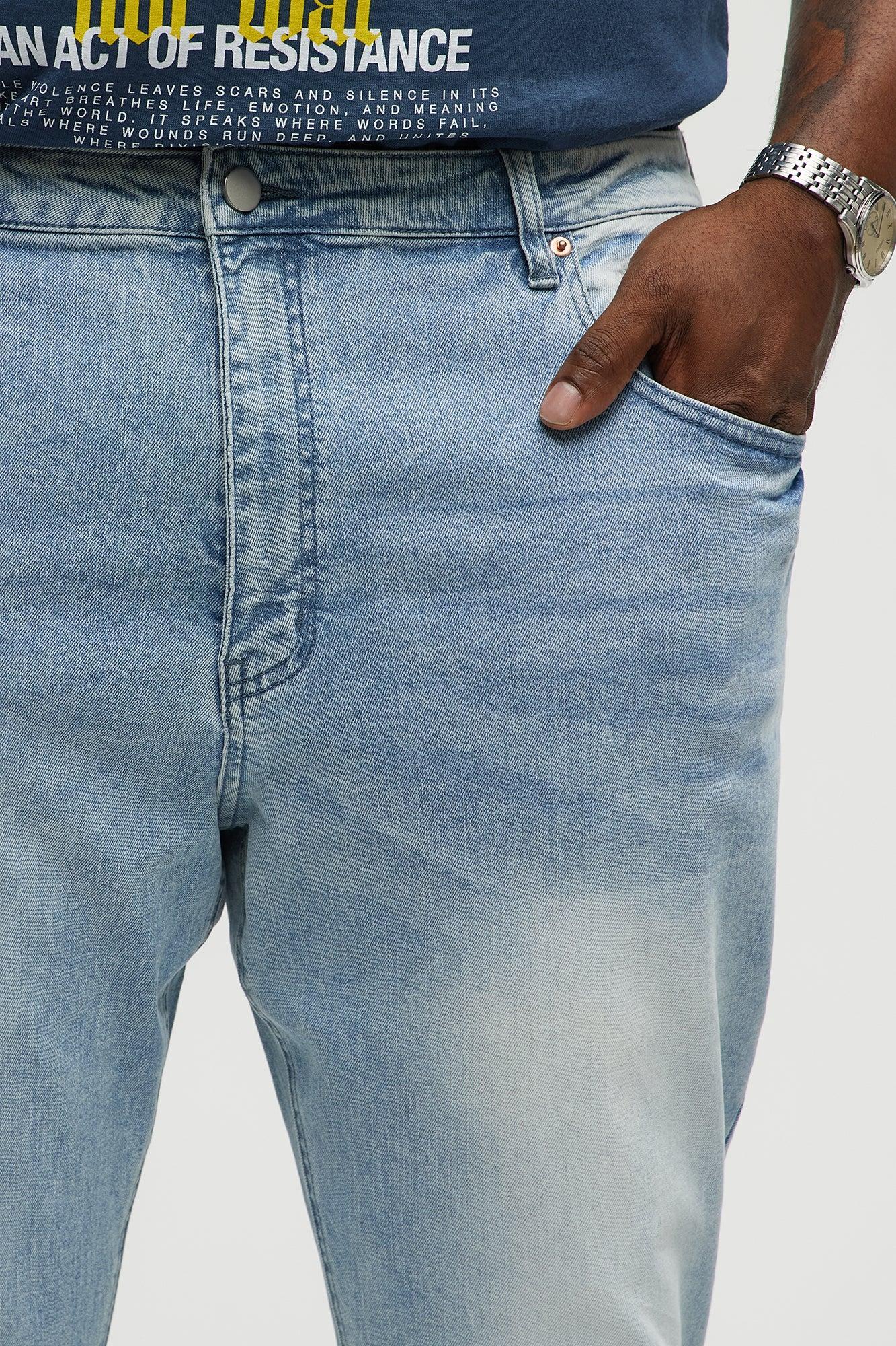 Dreamy Stacked Slim Flare Jeans - Light Blue Wash Product Image