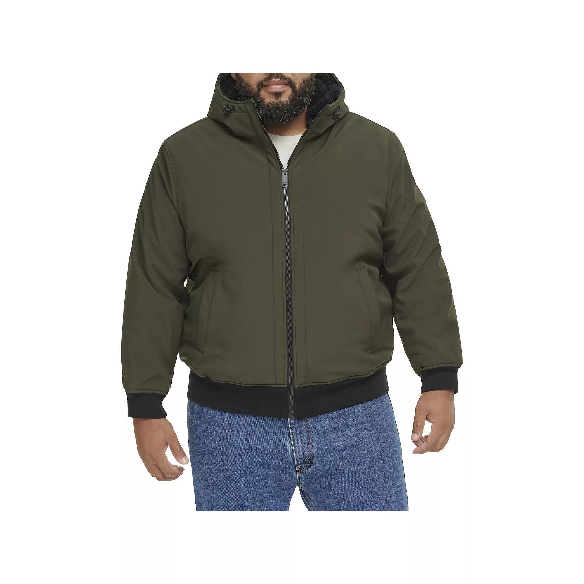 Big & Tall Dockers® Softshell Sherpa Lined Bomber jacket, Men's, Size: 4XL Tall, Green Product Image