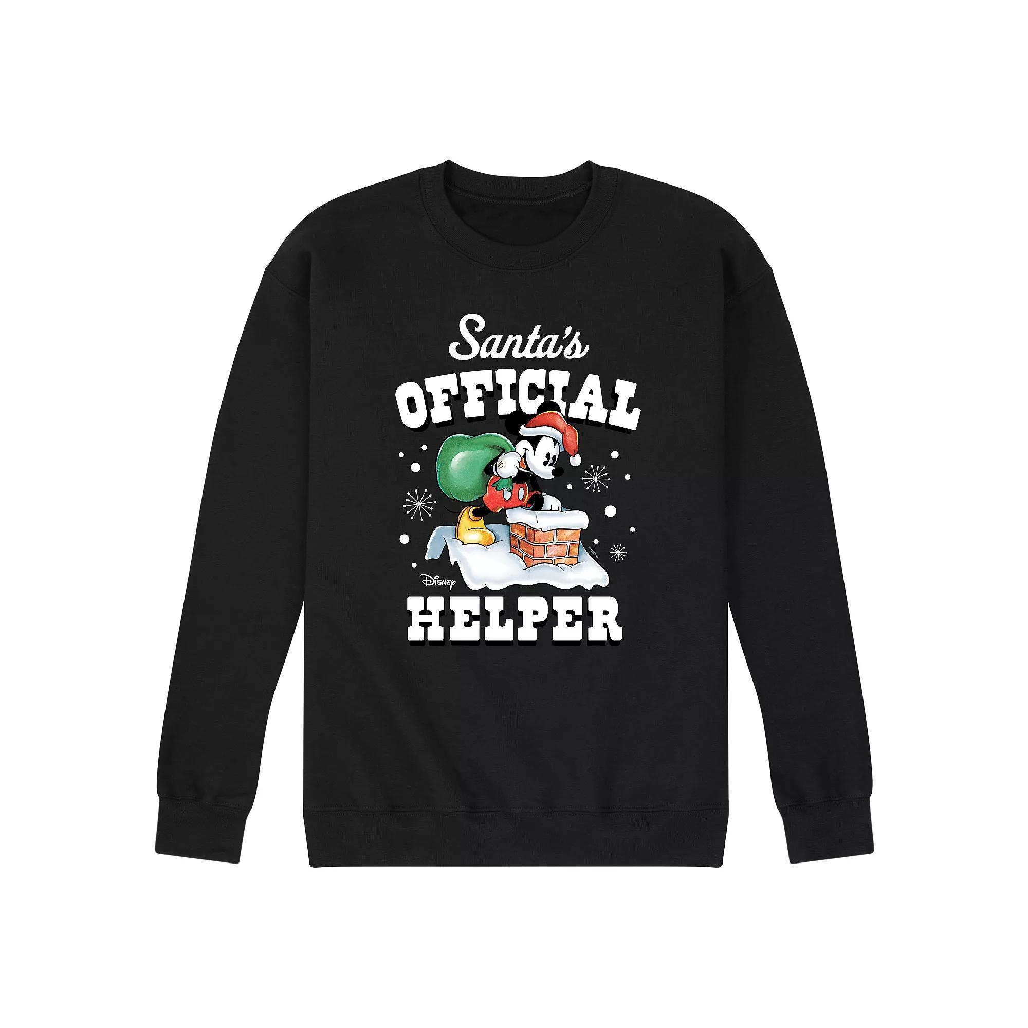 Disney's Men's Santa's Official Helper Fleece, Size: XXL, Black Product Image