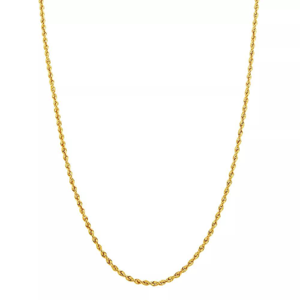 Everlasting Gold 14k Gold 1.8mm Rope Chain Necklace, Women's, Size: 18", Yellow Product Image