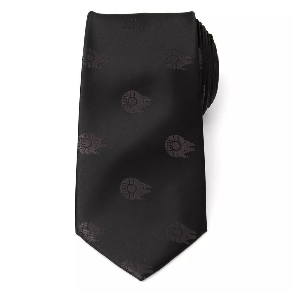 Men's Star Wars Pattern Tie, Millennium Black Product Image