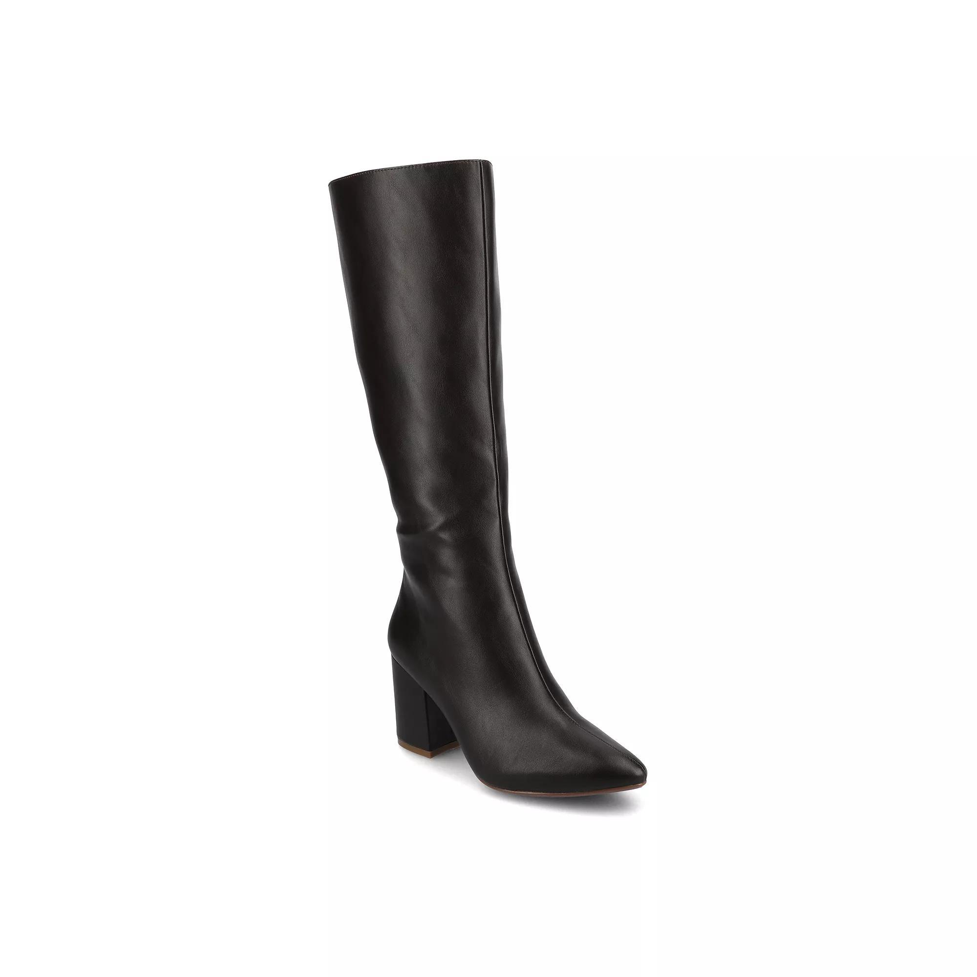 Journee Tru Comfort Foam™ Women's Ameylia Knee High Boots, Size: 8.5, Brown Pu Product Image