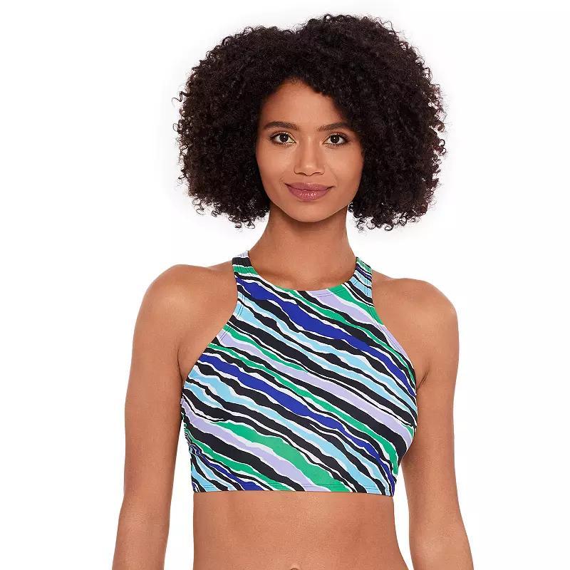 Women's Eco Beach Strappy Back Longline Bikini Top, Size: Small, Morning Tide Product Image
