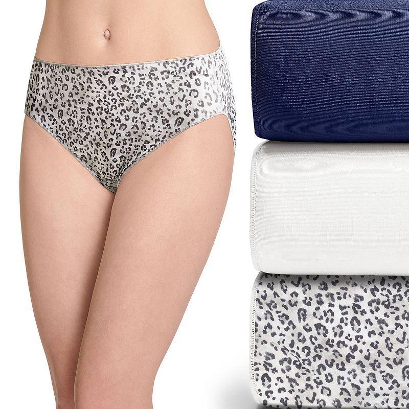Women's Jockey® No Panty Line Promise® 3-Pack Bikini Panty Set 1770, Size: 5, Black Asst Product Image