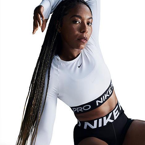 Women's Nike Pro Dri-FIT Cropped Long-Sleeve Top Product Image