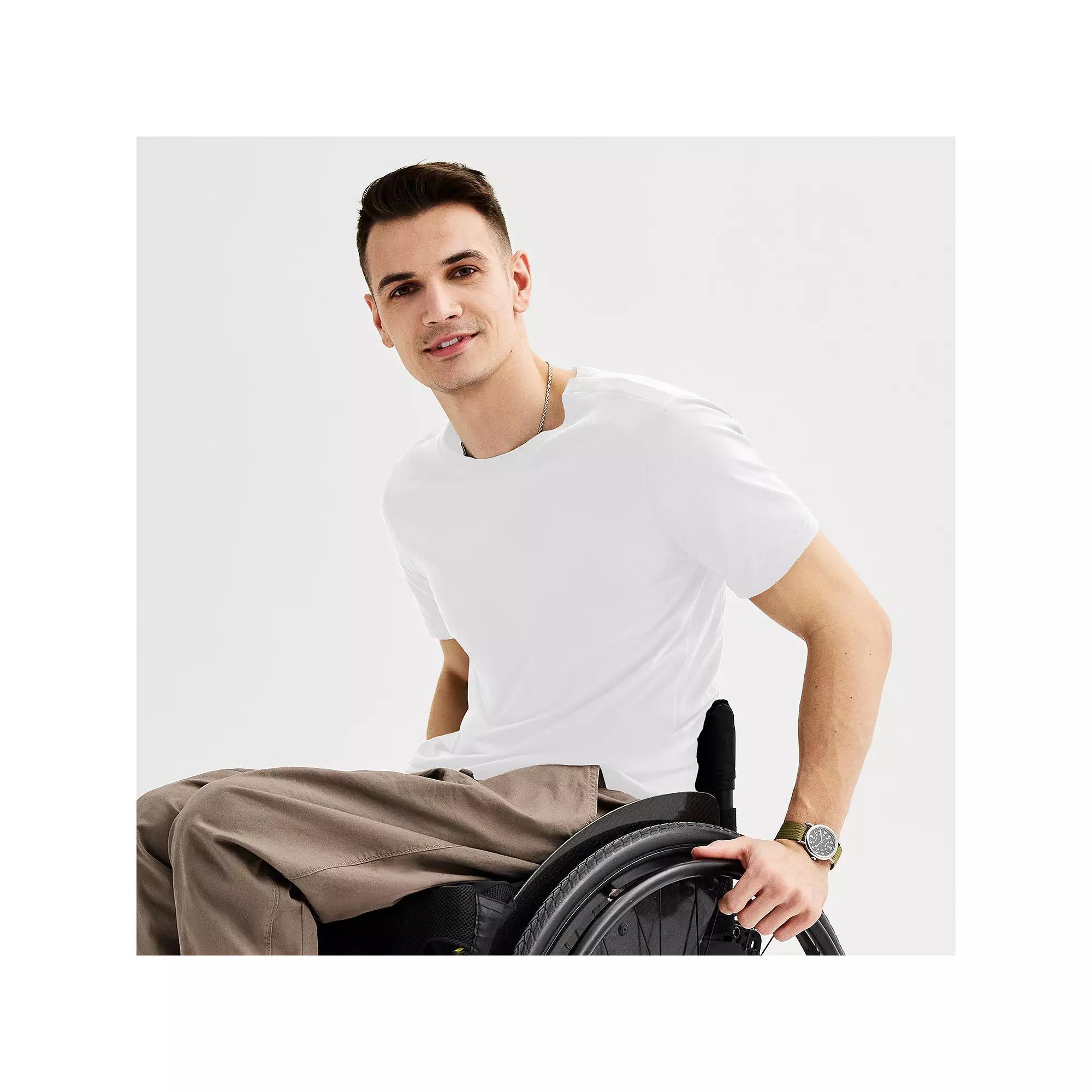 Men's Adaptive Sonoma Goods For Life® Easy Dressing Crew Tee, Size: XL, White Product Image