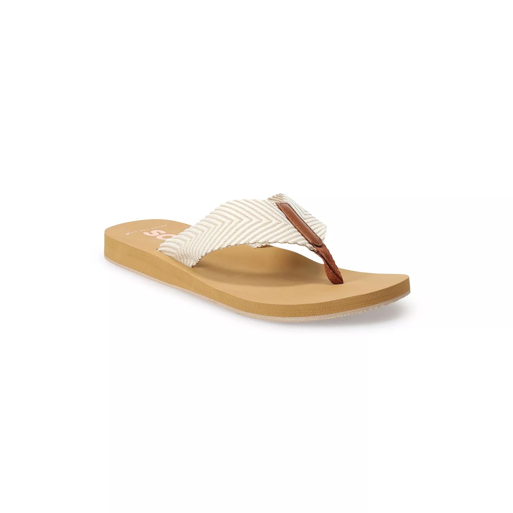 SO® Bloomfield Women's Thong Sandals, Size: 9, Nat2 Product Image