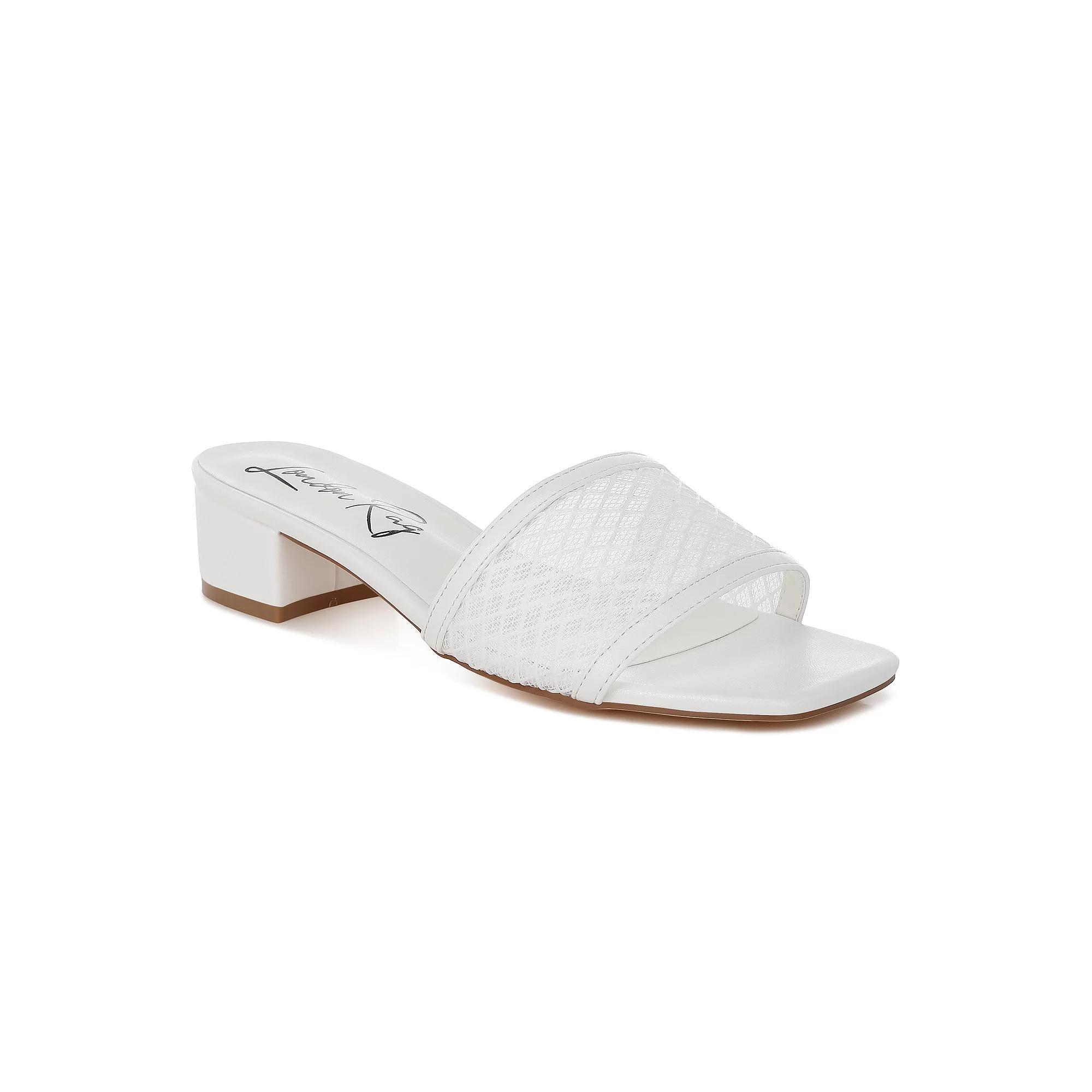 London Rag Faria Women's Heeled Sandals, Size: 8, White Product Image