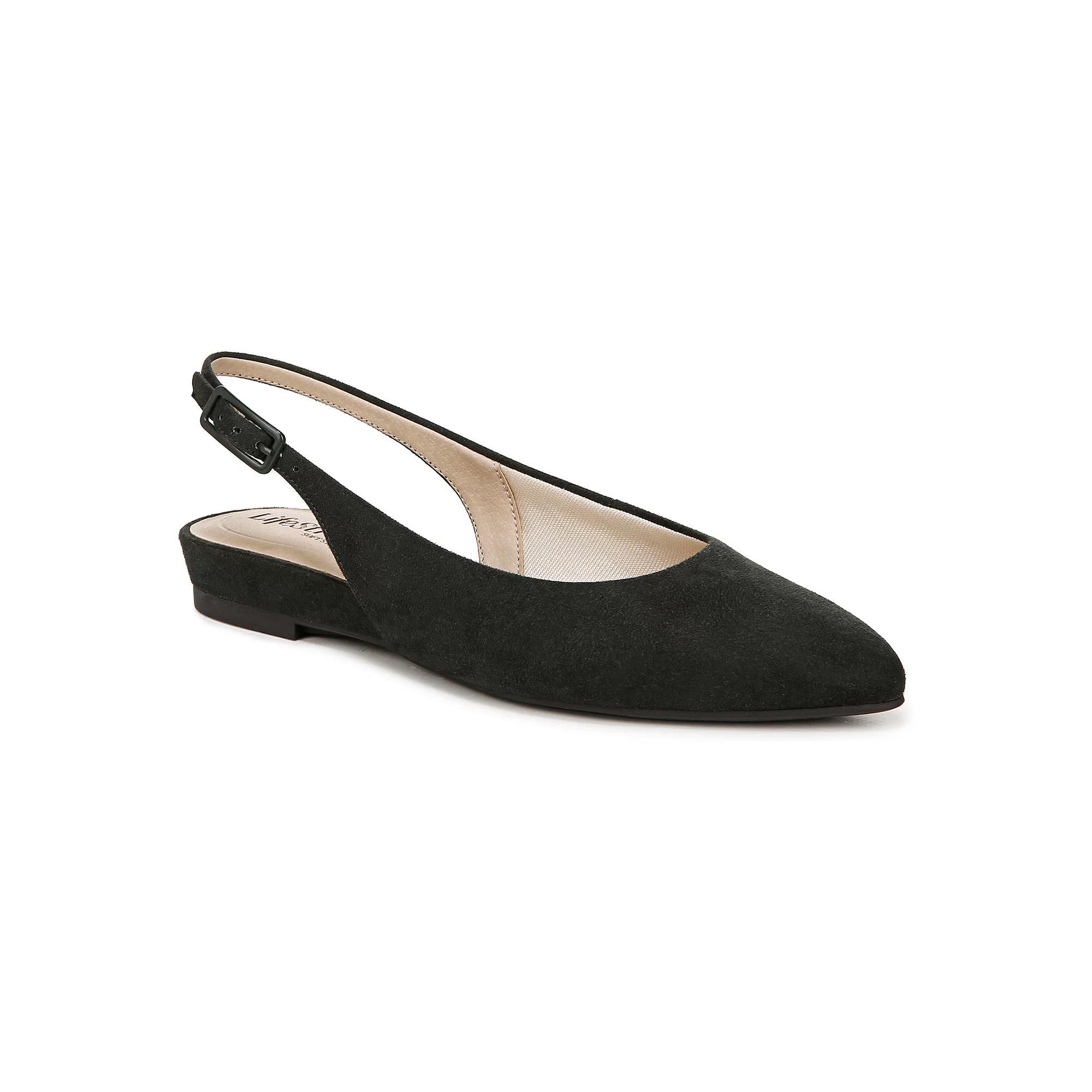 LifeStride Percy Women's Slingback Flats, Size: 5.5, Green Tartan Product Image