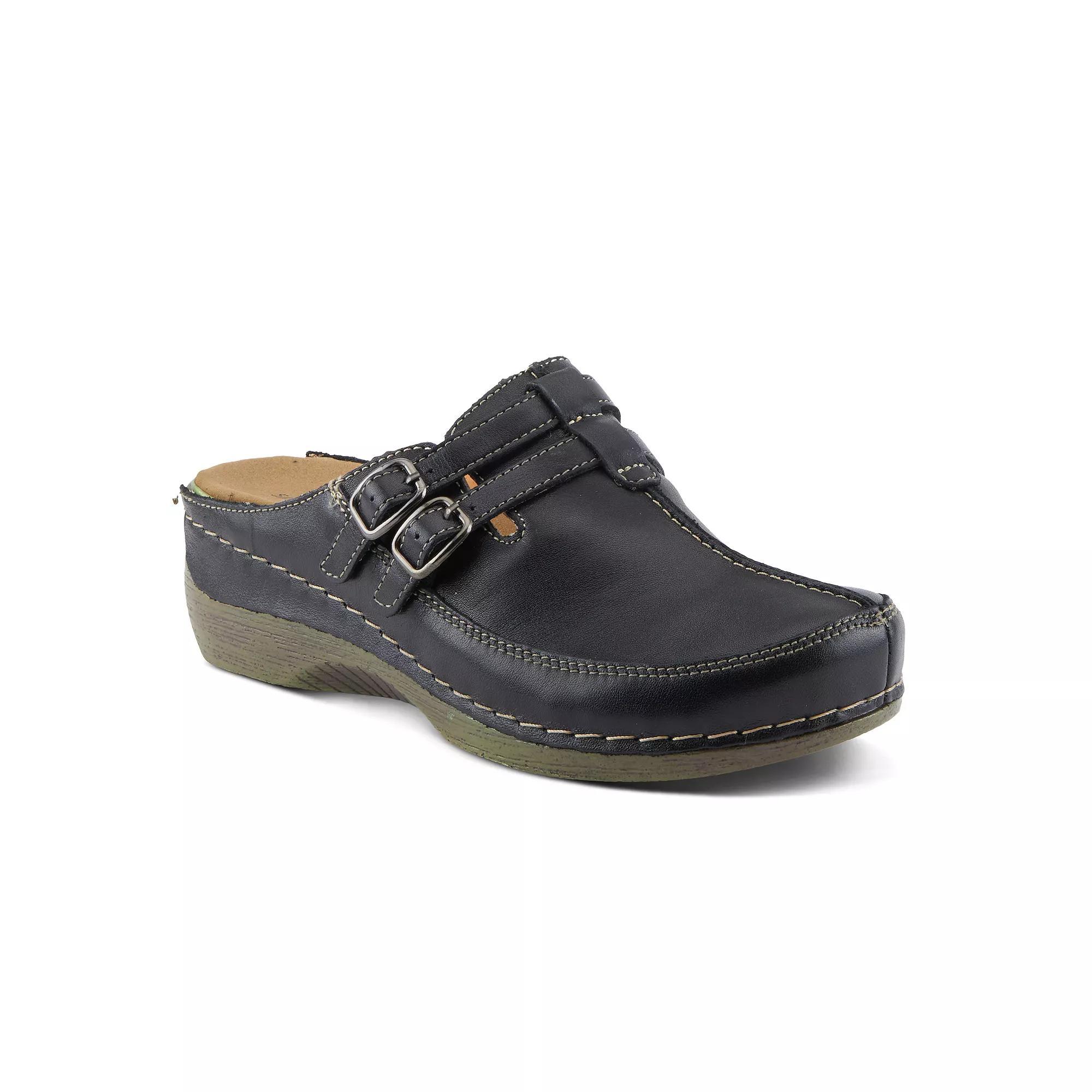 Spring Step Happy Women's Leather Clogs, Size: 38, Black Product Image
