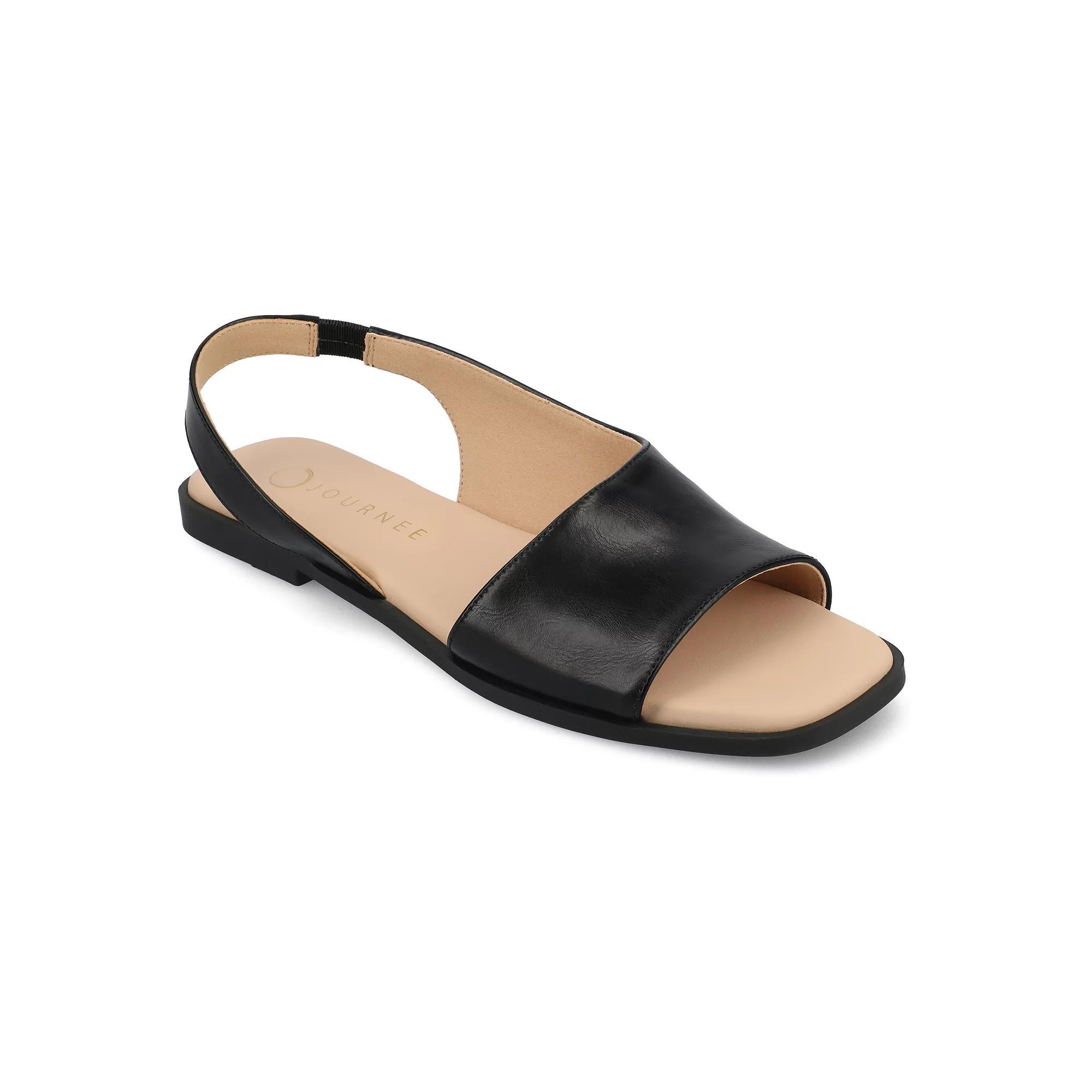 Journee Brinsley Womens Tru Comfort Foam Croco Texture Sling Back Sandals Product Image