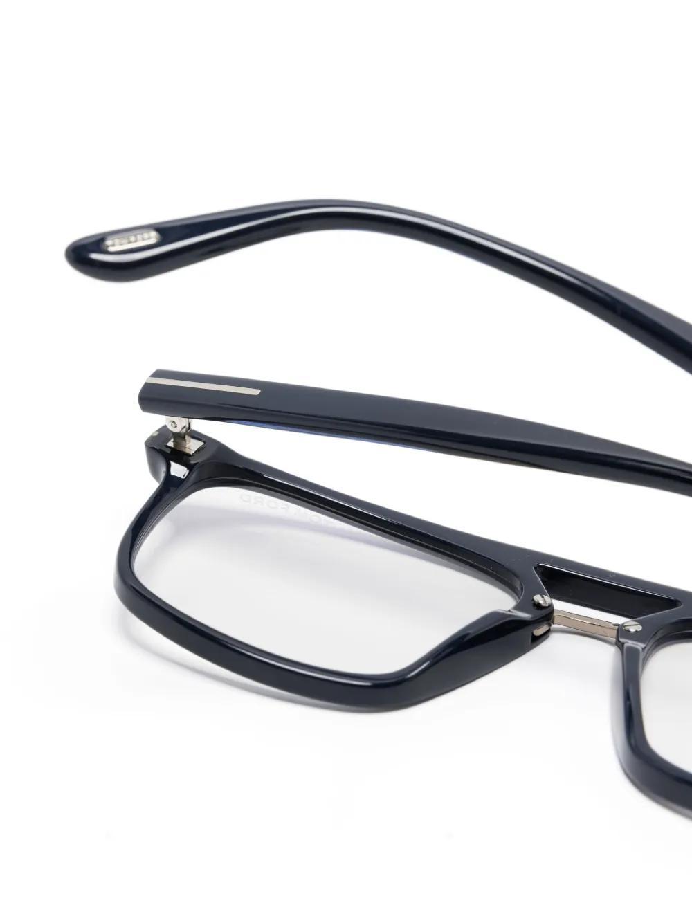 TOM FORD Rectangle-frame Glasses In Blue Product Image