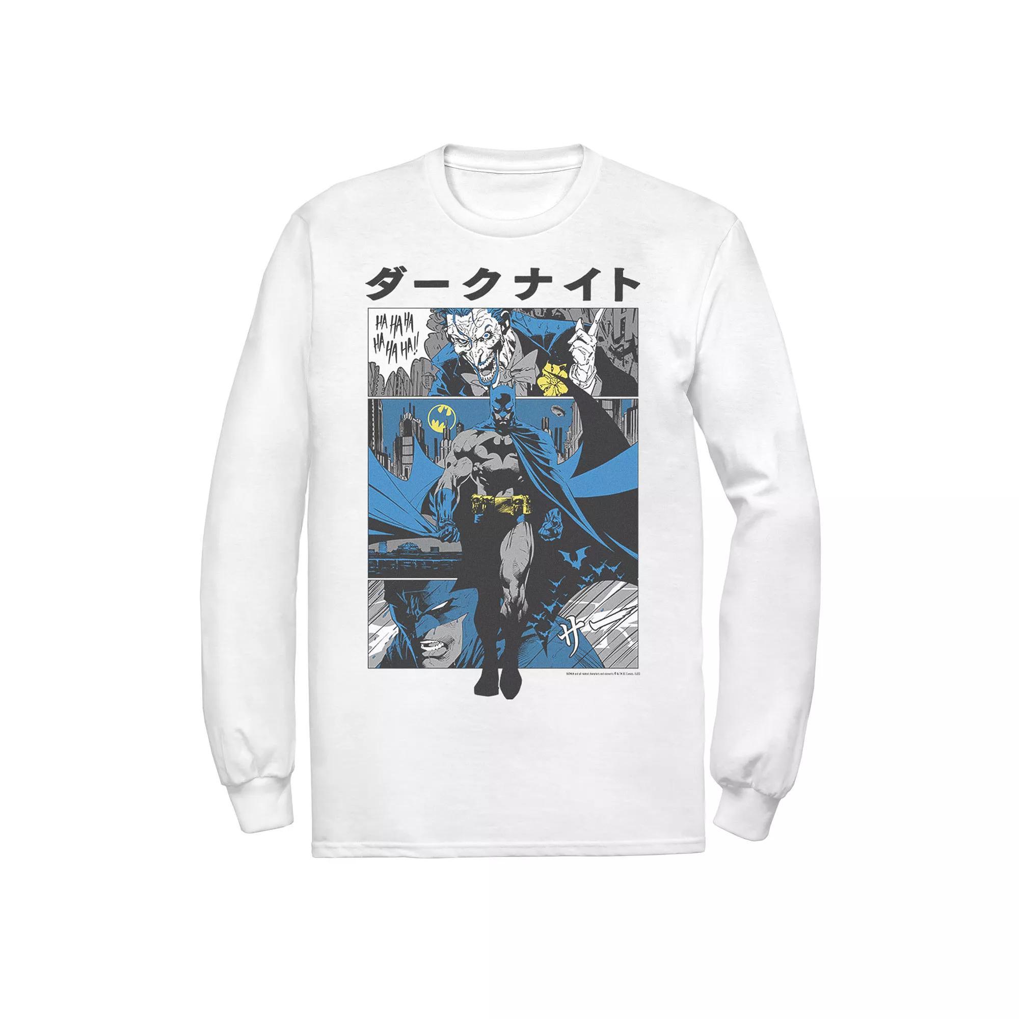 Men's DC Comics Batman Kanji Comic PaneTee, Size: XL, White Product Image