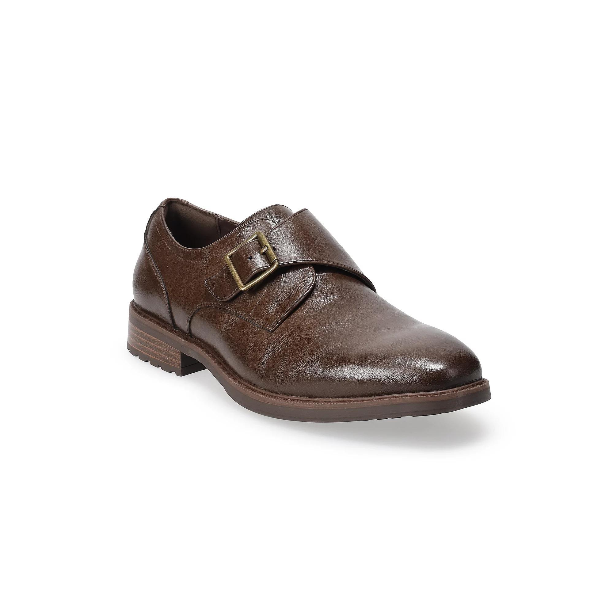Apt. 9® Larenz Monk Single Strap Men's Dress Shoes, Size: 7.5, Brown Product Image
