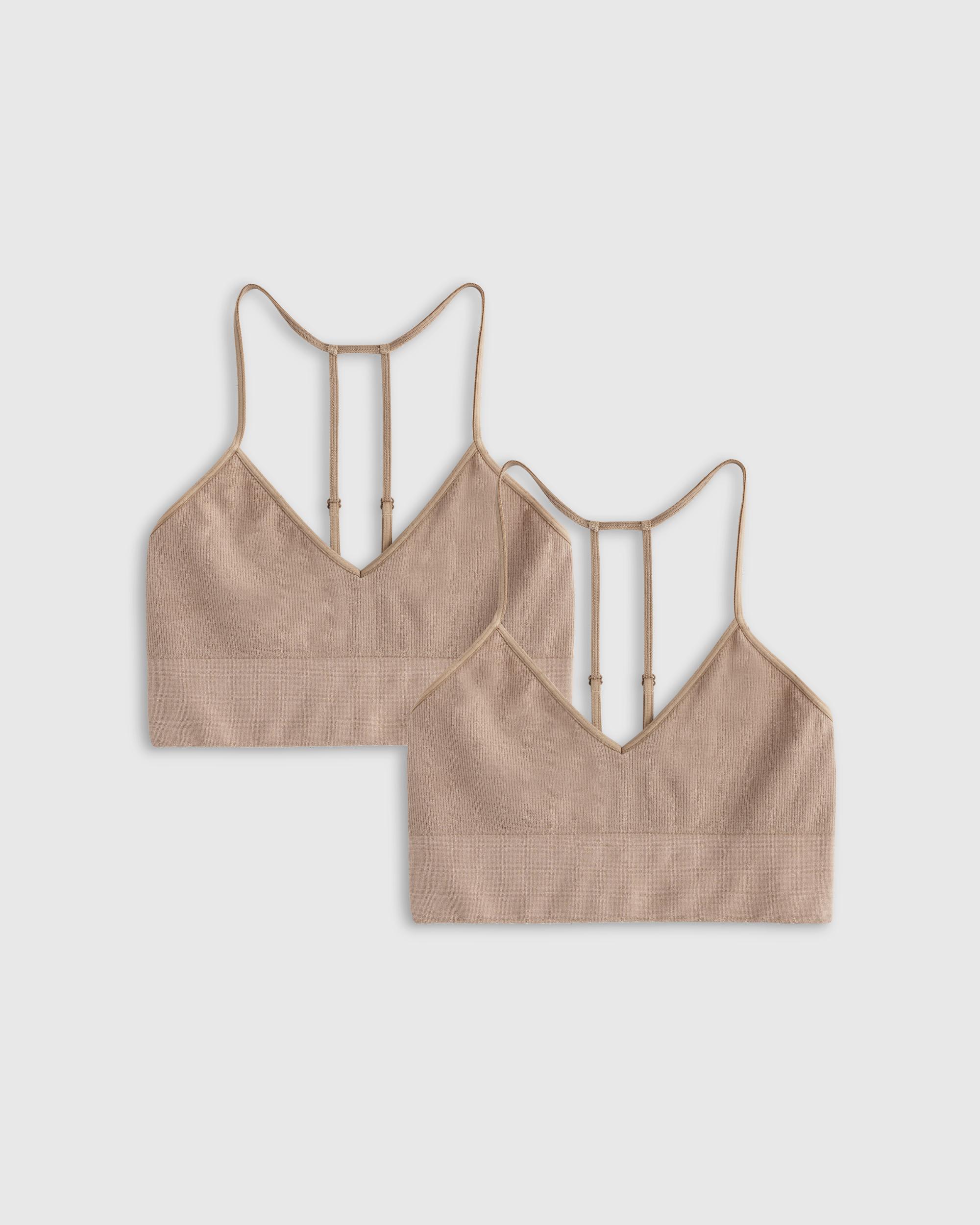 Quince | Women's Comfort Rib T-Back Bralette Nylon/Spandex Product Image