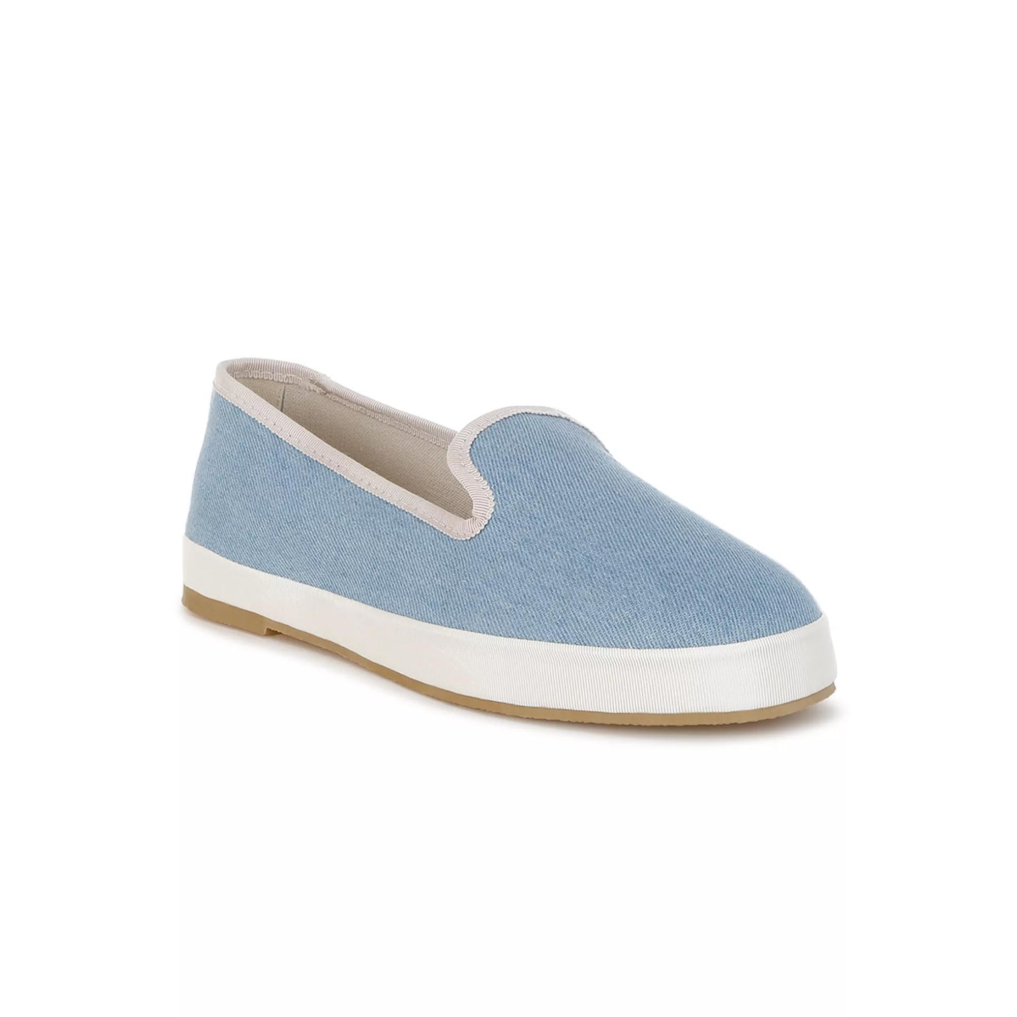 London Rag Palin Women's Slip-On Loafers, Size: 8.5, Light Blue Product Image
