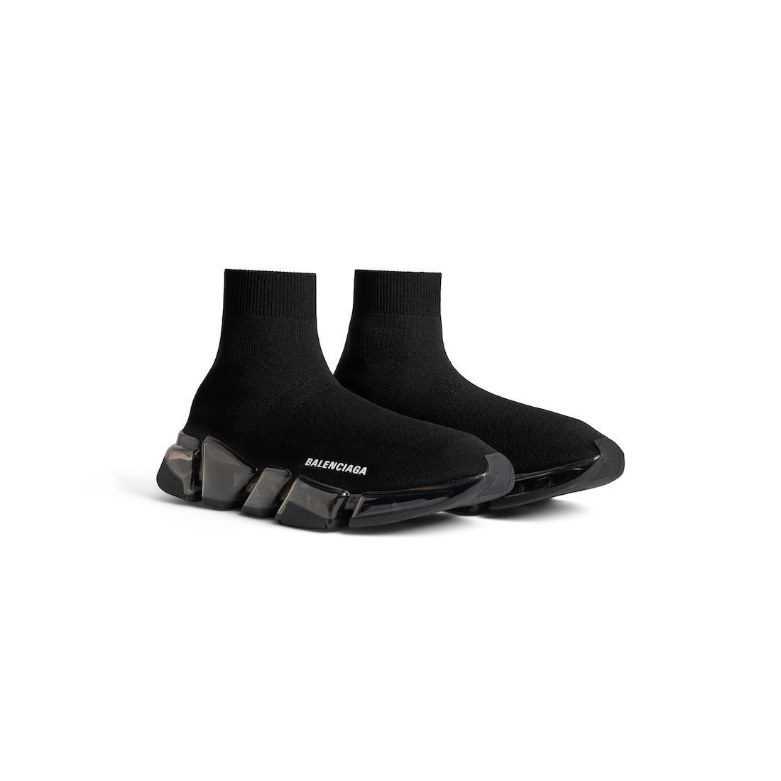 Women's Speed 2.0 Full Clear Sole Recycled Knit Sneaker  in Black Product Image