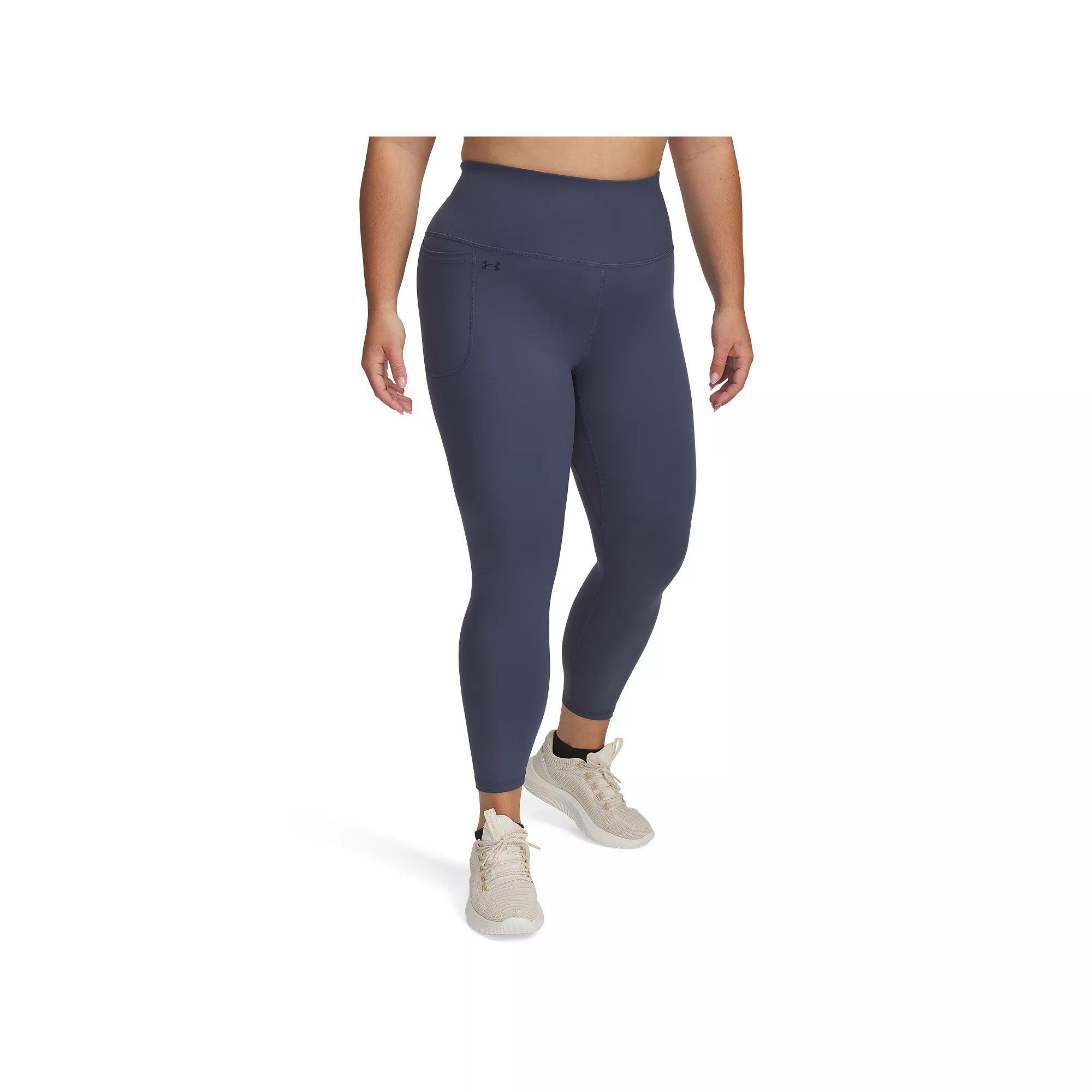 Plus Size Under Armour Motion Ankle Leggings, Women's, Size: 2XL, Downpour Gray Product Image