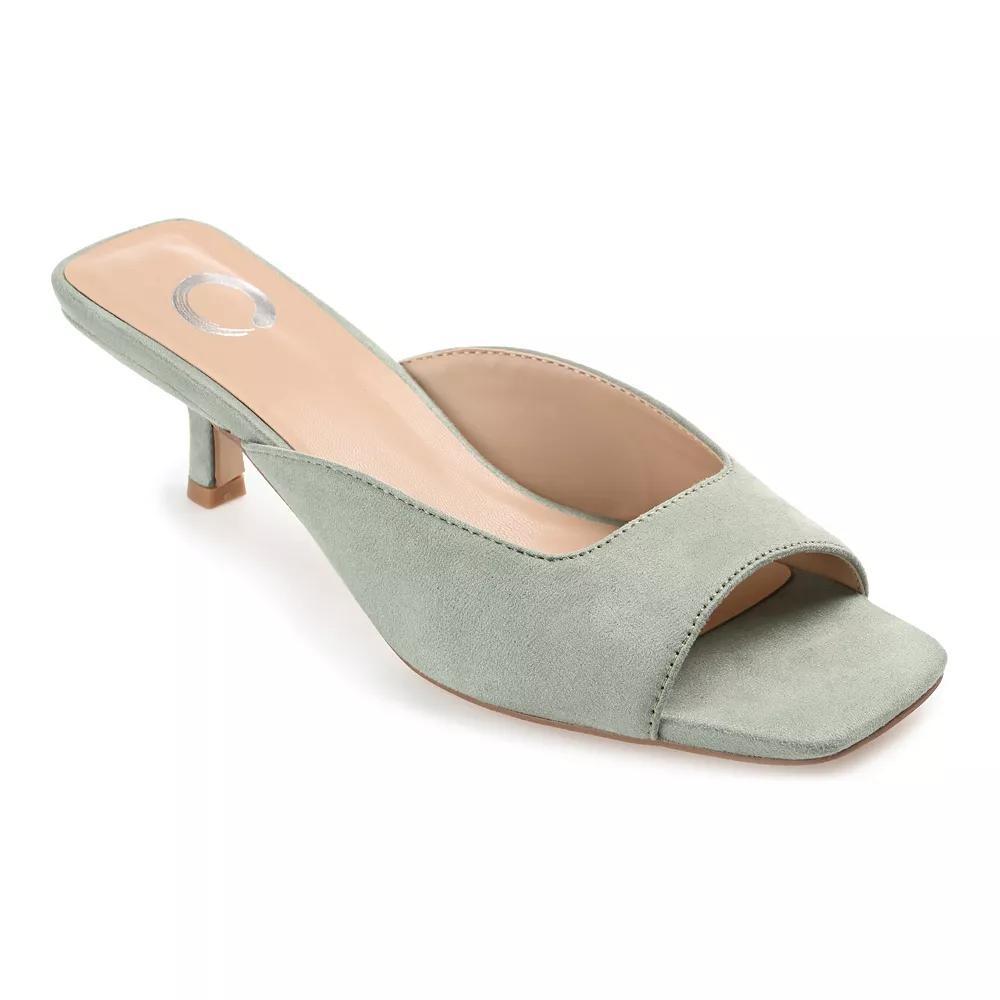 Journee Larna Womens Kitten Sandals Green Product Image