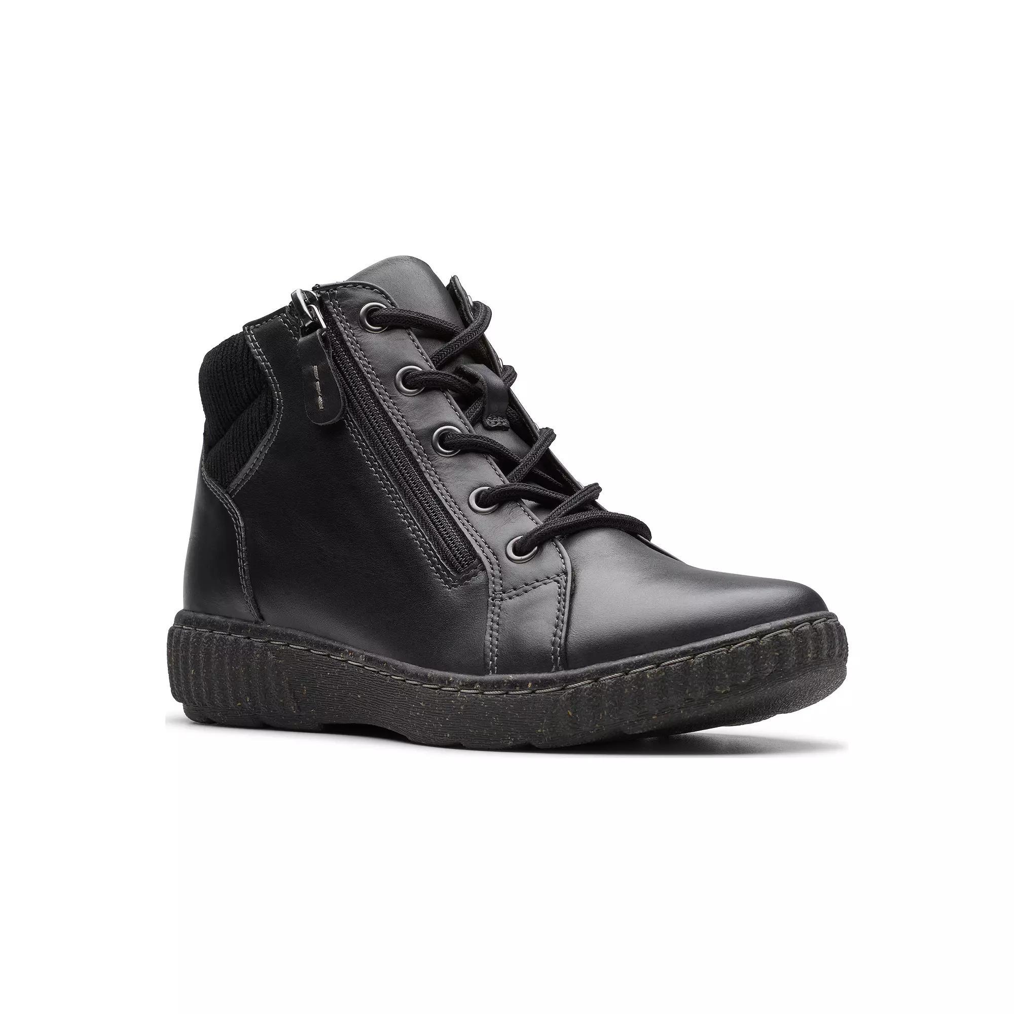 Clarks® Caroline Park Women's Leather Ankle Boots, Size: 5, Black Combi Product Image