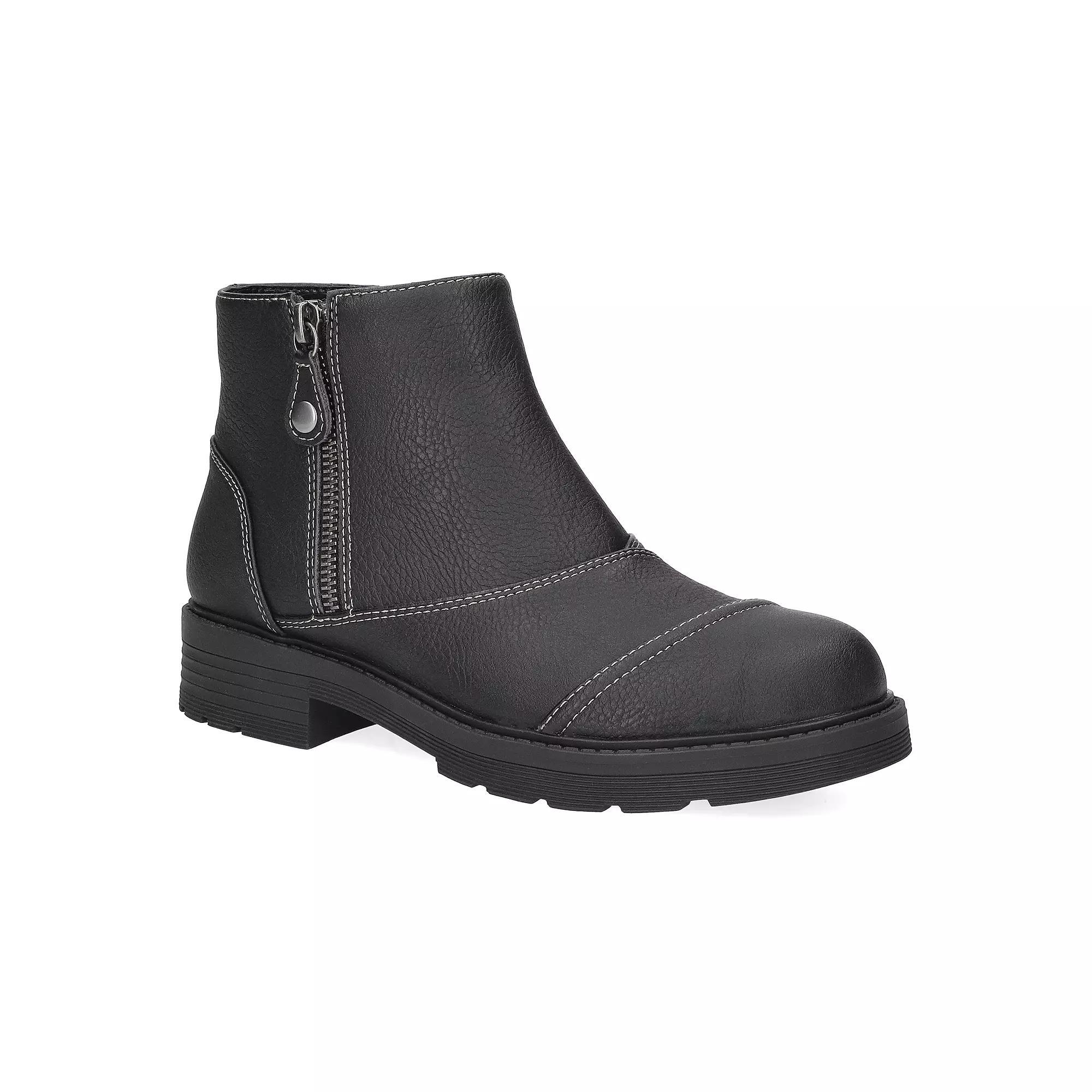Aliah Easy Works by Easy Street Women's Slip Resistant Ankle Boots, Size: 8.5 Wide, Black Product Image