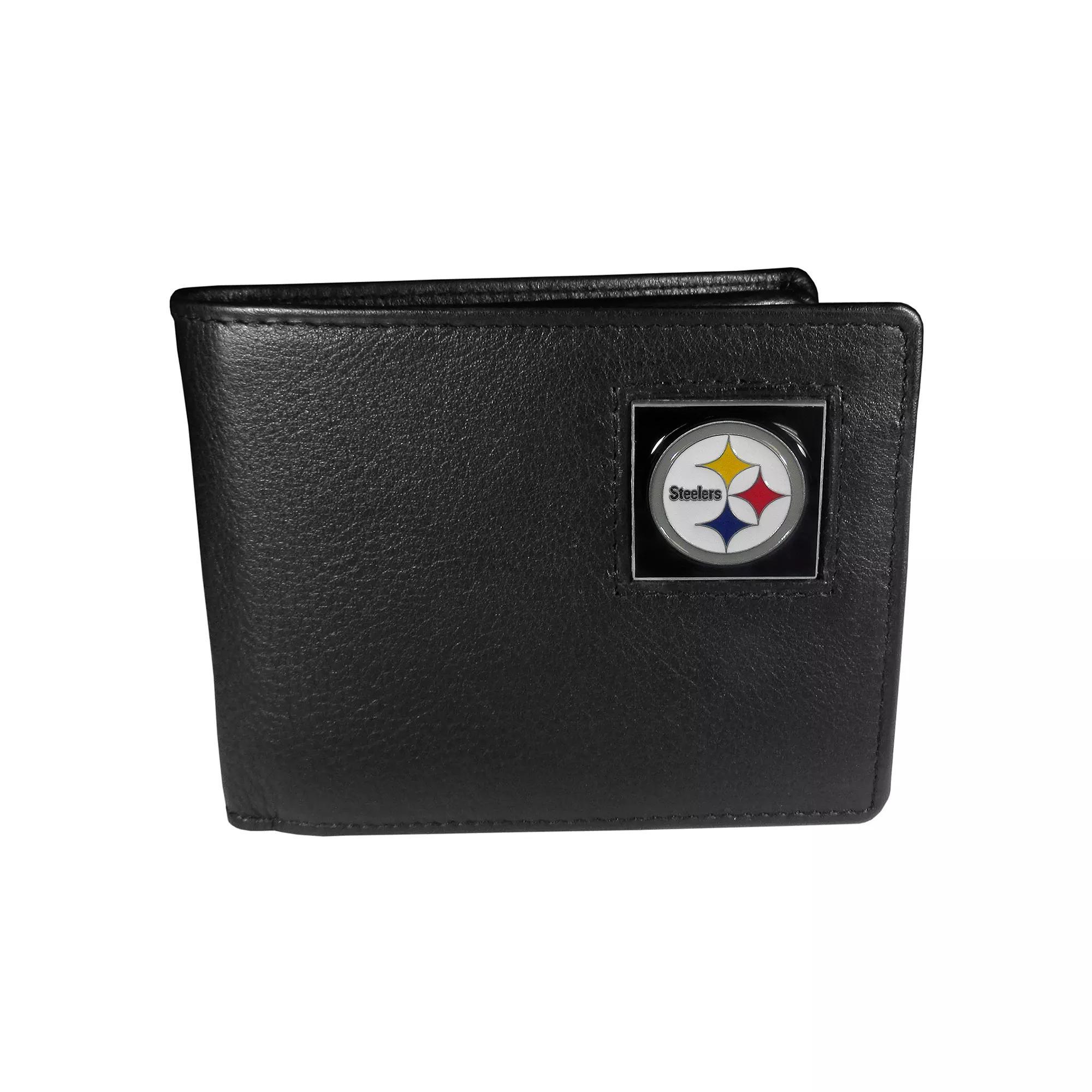 Men's Pittsburgh Steelers Bifold Wallet, Black Product Image
