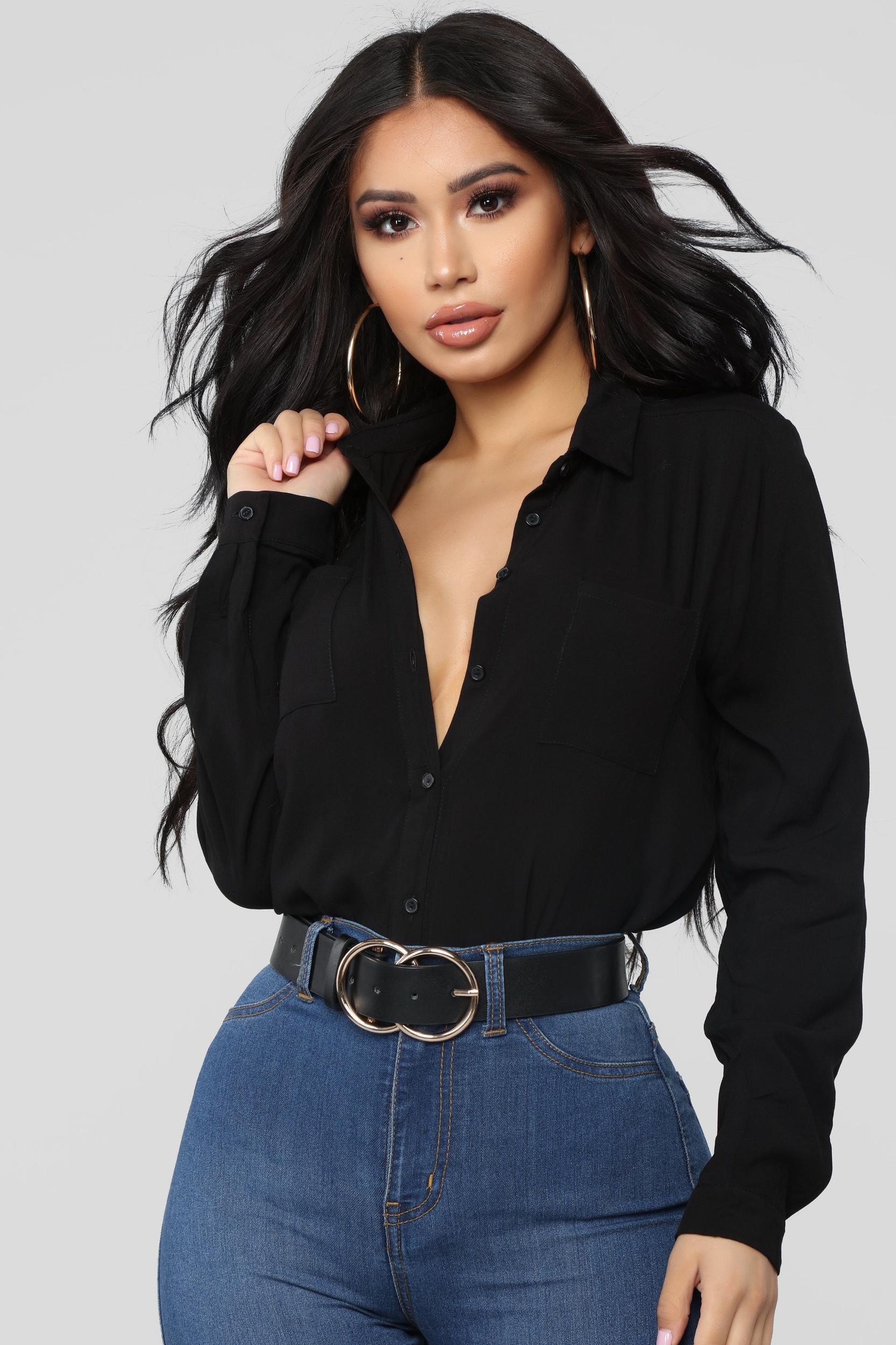 Aurora Woven Top - Black Product Image