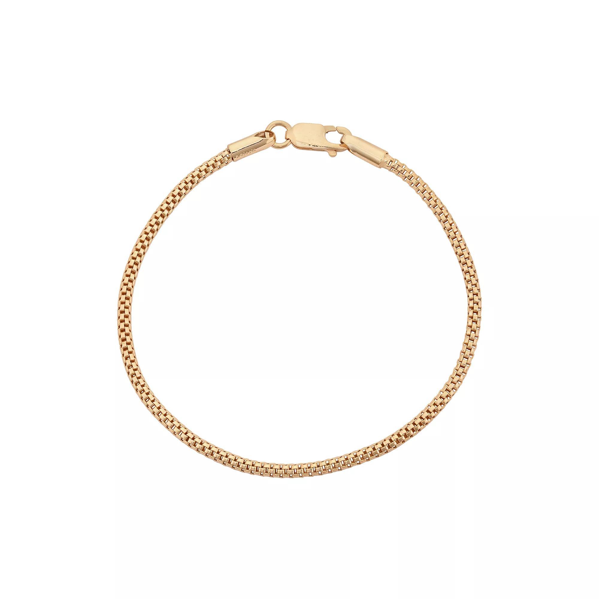 Jordan Blue 14k Gold Over Silver Popcorn Chain Bracelet, Women's, Size: 7.5", Yellow Product Image