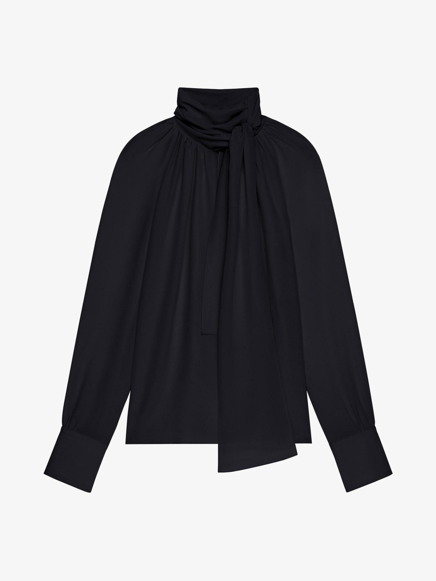 Blouse in silk with lavallière Product Image
