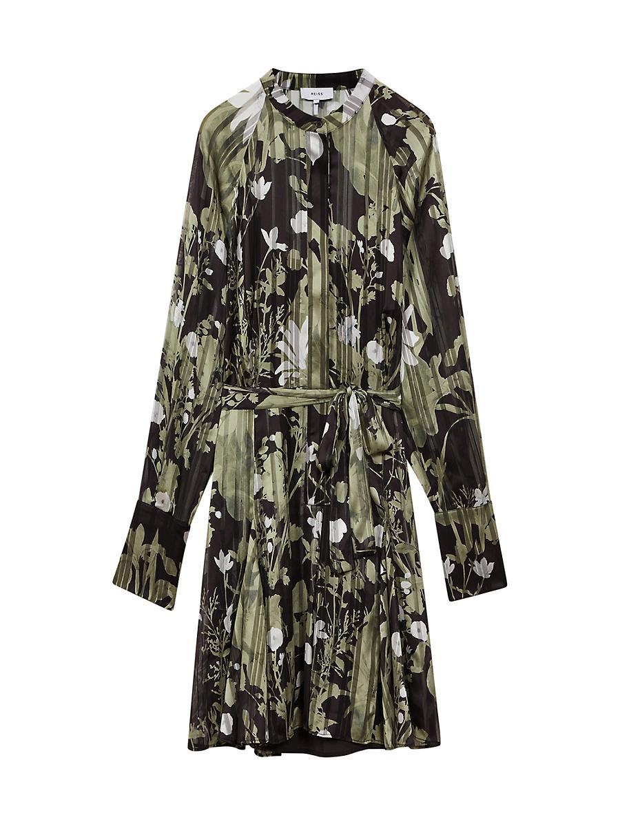 Womens Brianna Chiffon Floral Minidress Product Image