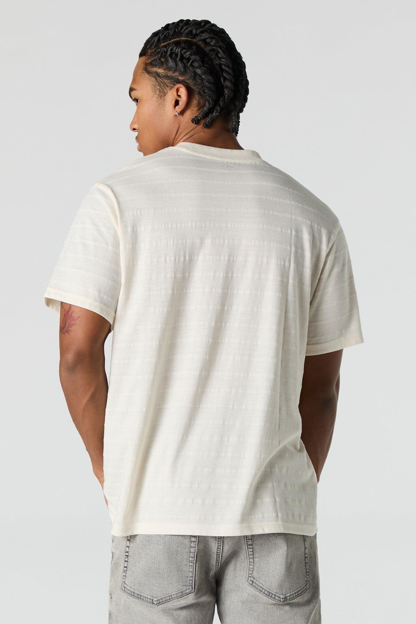 Textured Striped T-Shirt Male Product Image