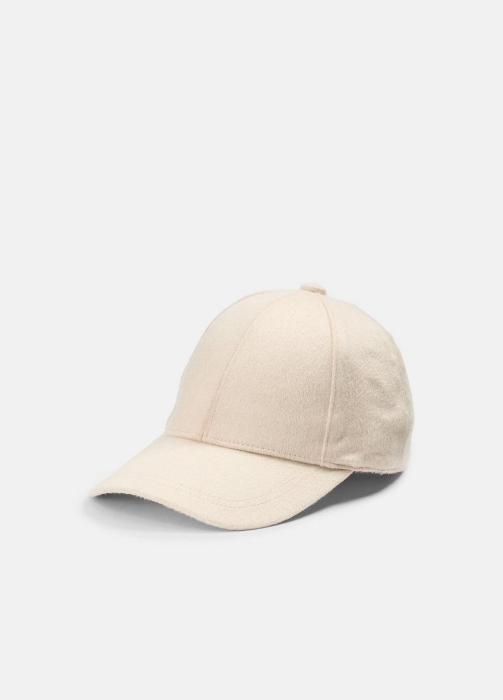 Leather-Trim Cashmere Baseball Cap Product Image