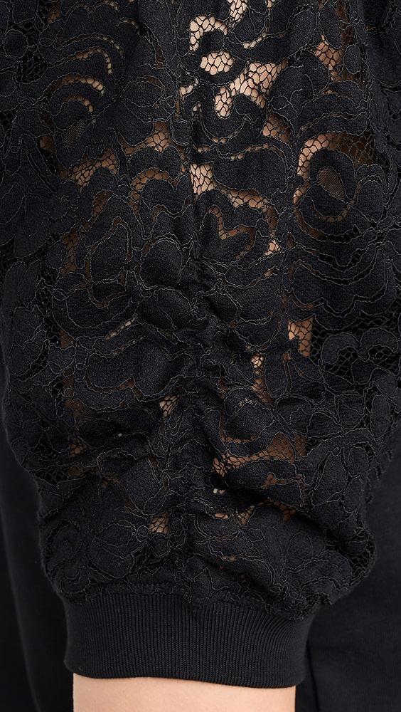FRAME Lace Sleeve Frankie Tee | Shopbop Product Image