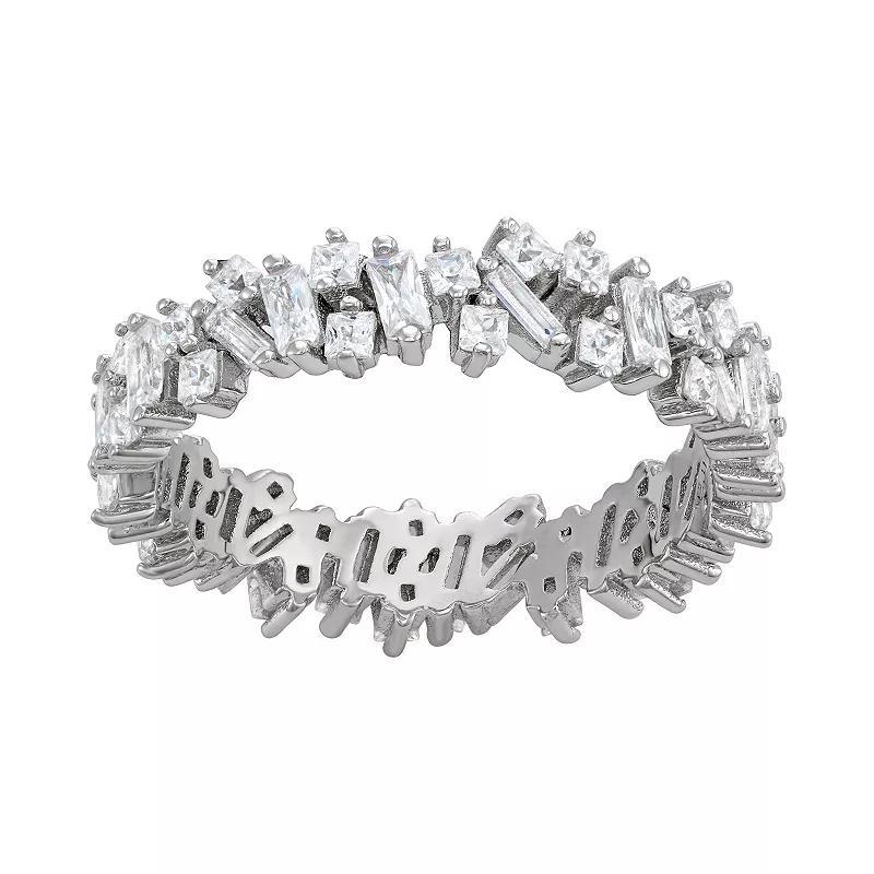 Contessa Di Capri Cubic Zirconia Cluster Band Ring, Women's, Size: 7, Sterling Silver Product Image