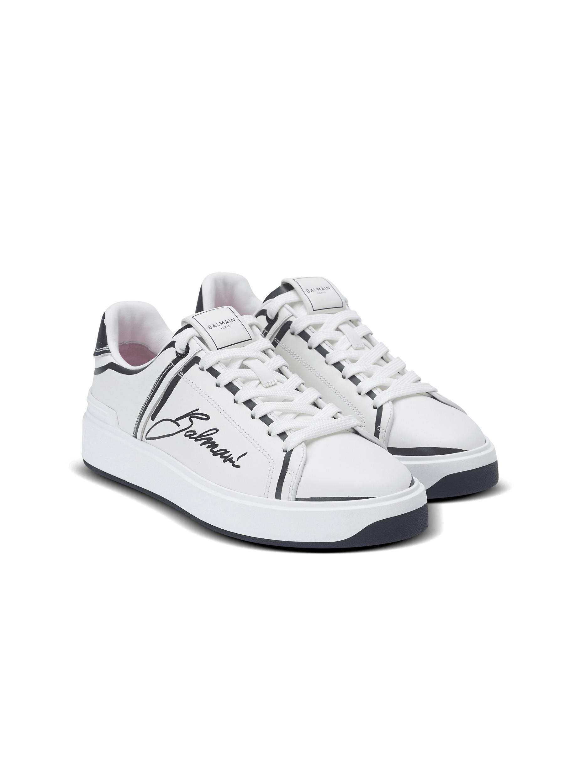B-Court printed calfskin trainers  Product Image