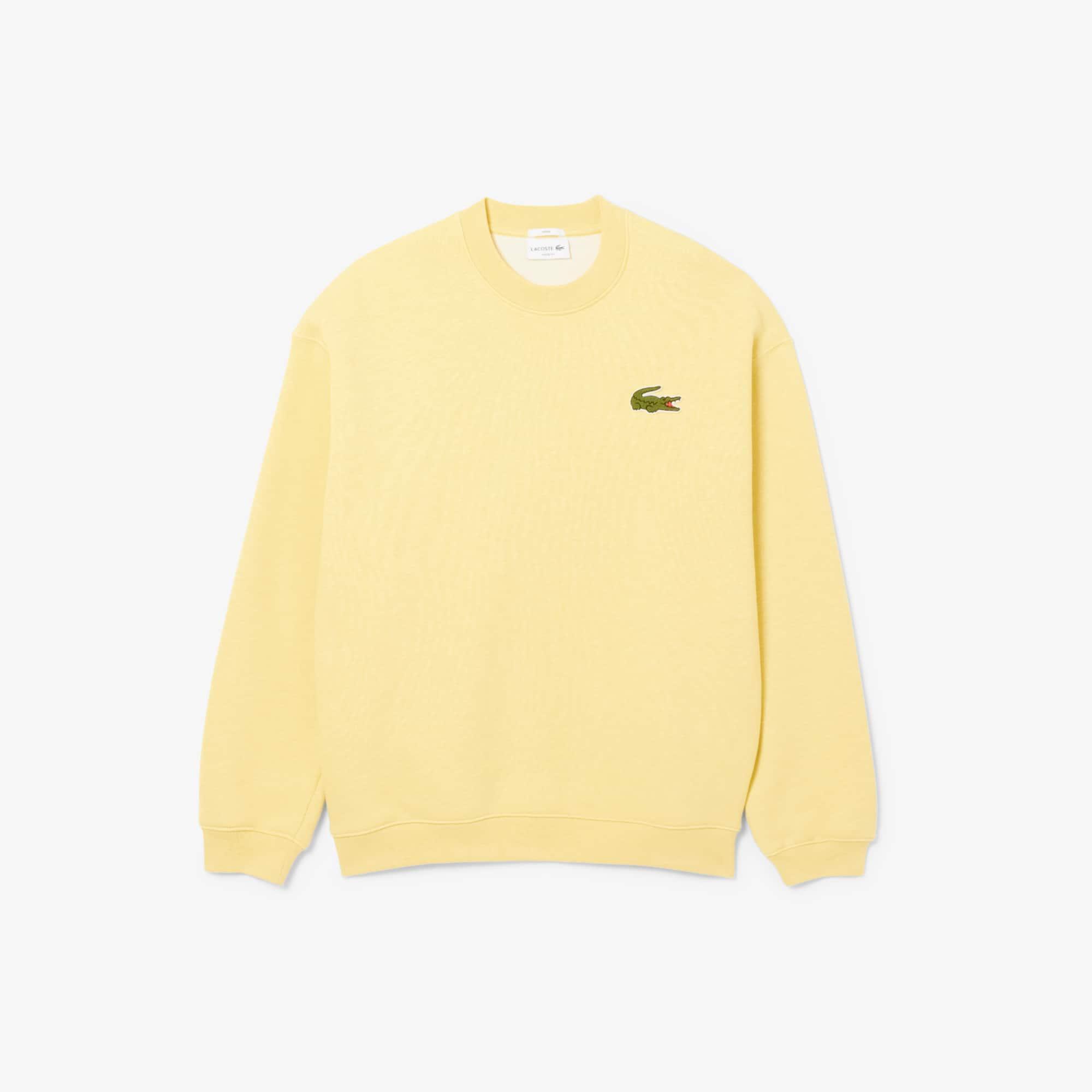 Loose Fit Badge Accent Fleece Sweatshirt Product Image
